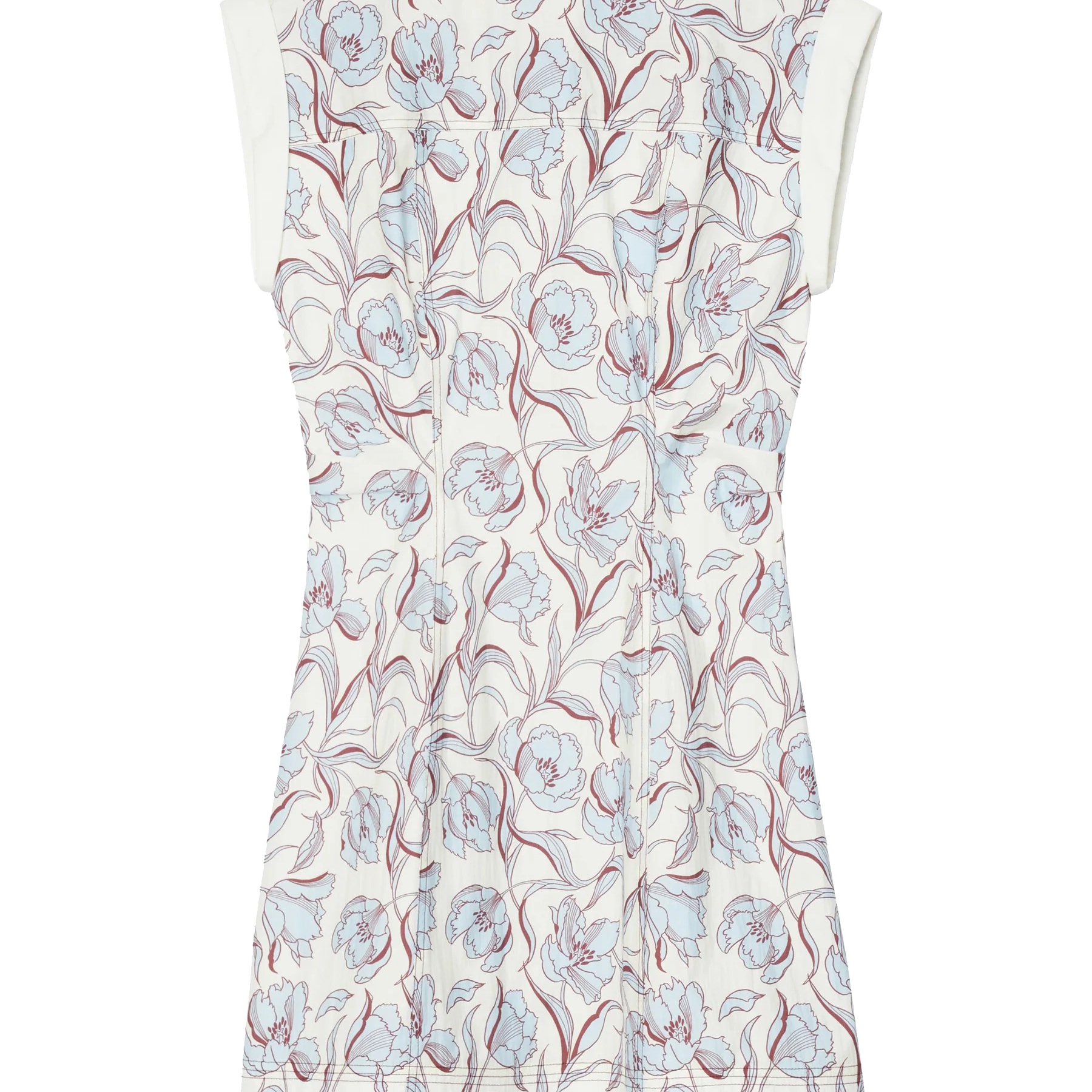 SHORT SLEEVE FLORAL MINI DRESS WITH NECK TIES - Dresses - Sassanova