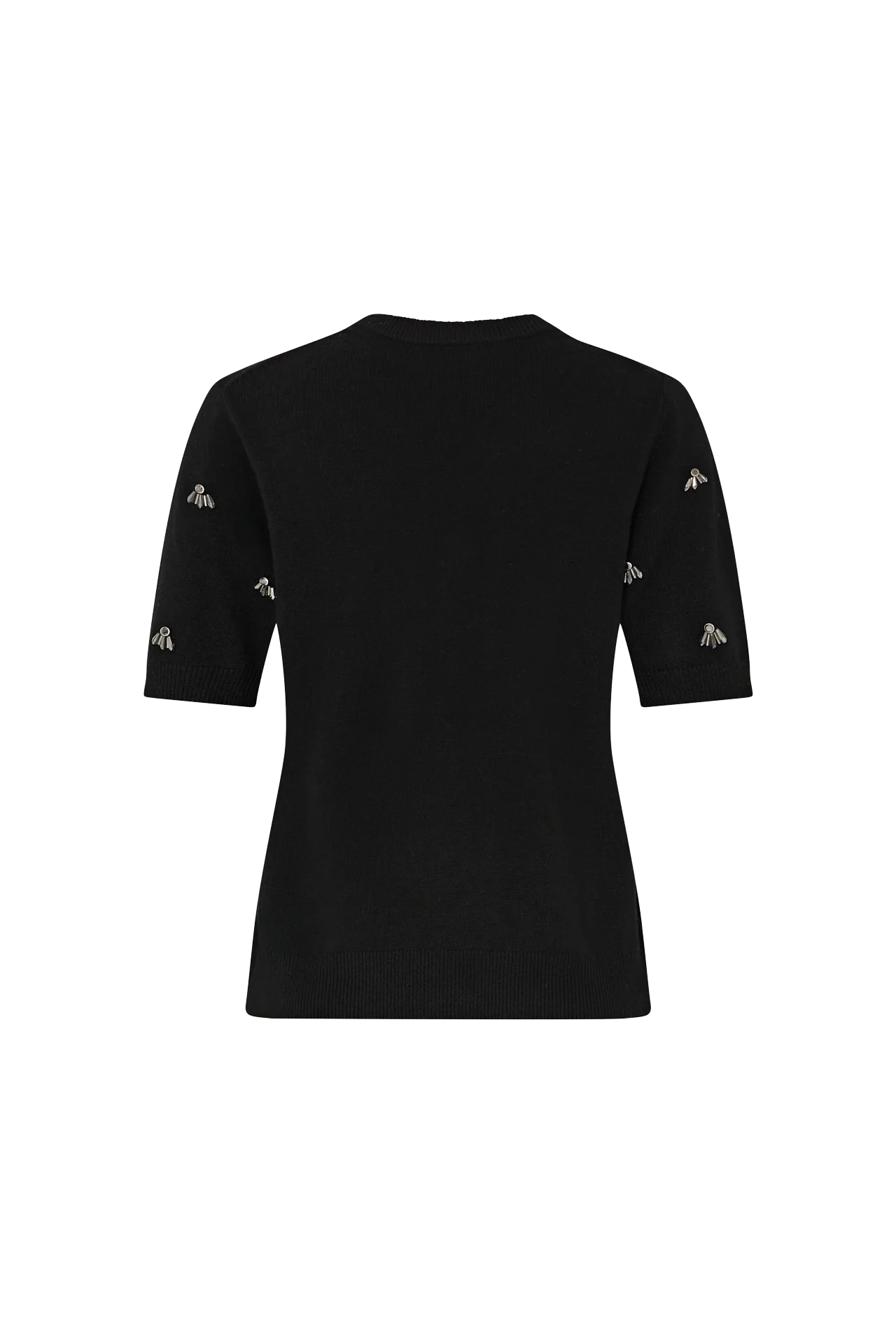 ROSALYN RHINESTONE EMBELLISHED CREW NECK - sassanova