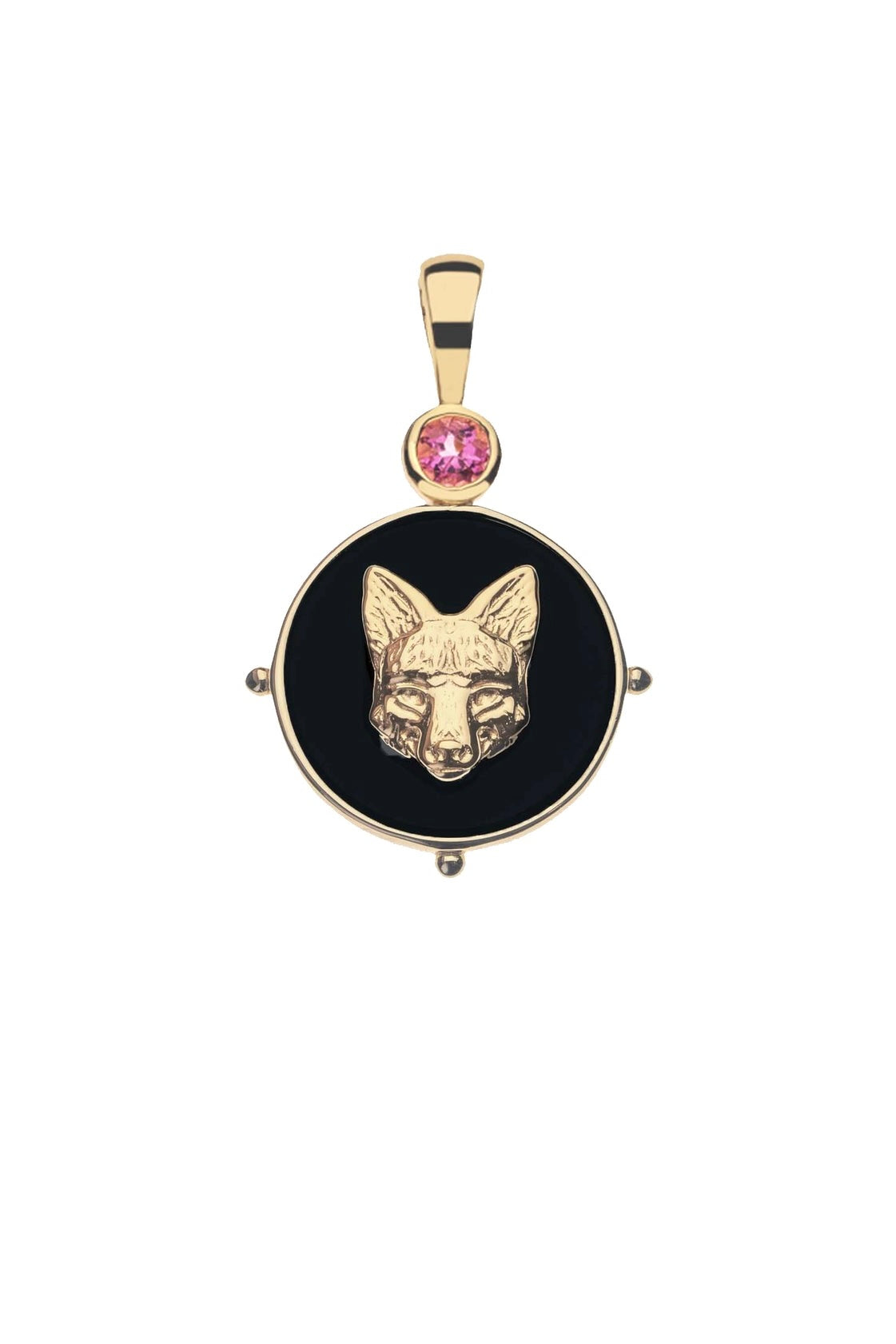 PROTECT ONYX FOX PENDANT NECKLACE- SATELLITE CHAIN - sassanova