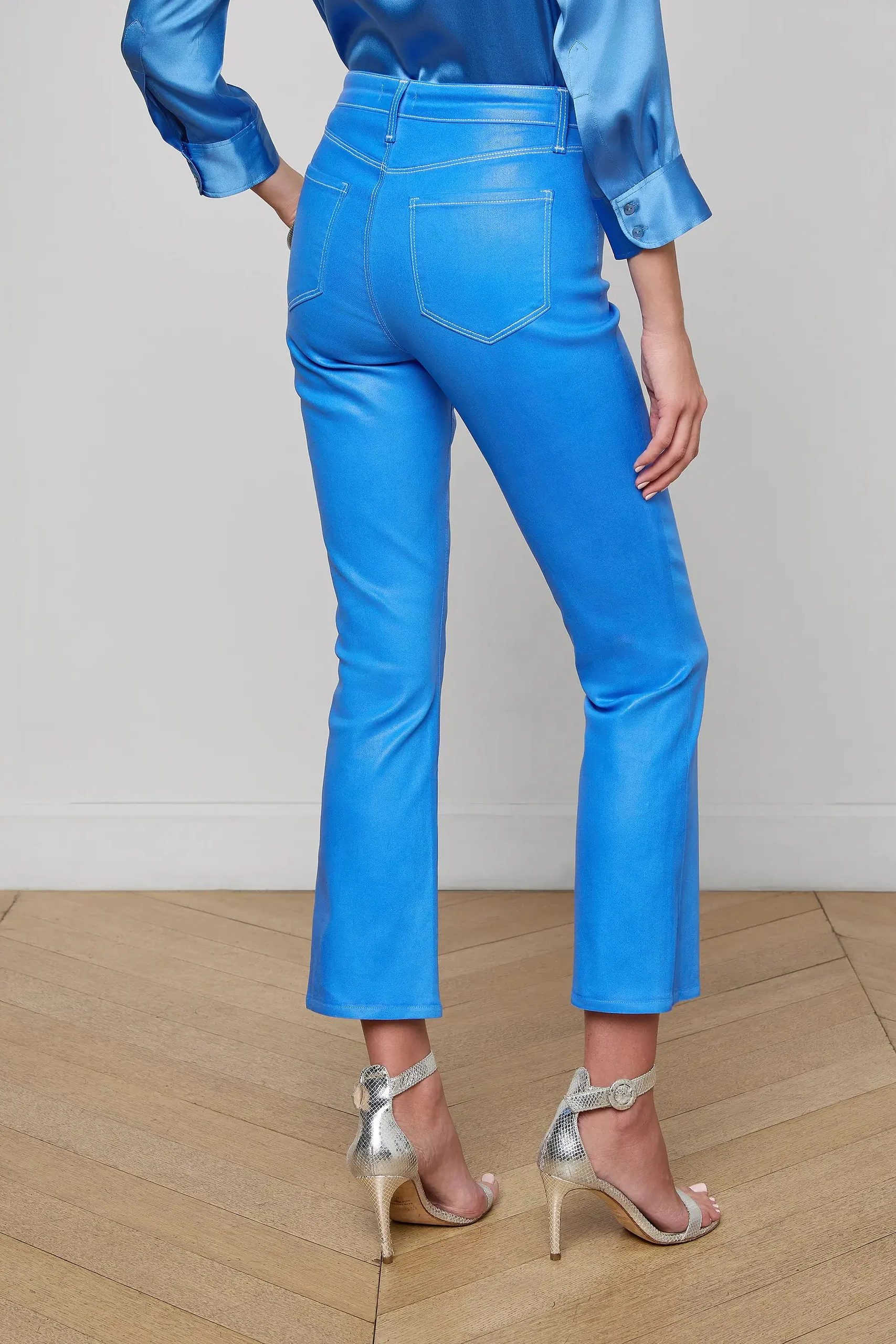 TATI H/R COATED CROP MICRO BOOT - Jeans - Sassanova