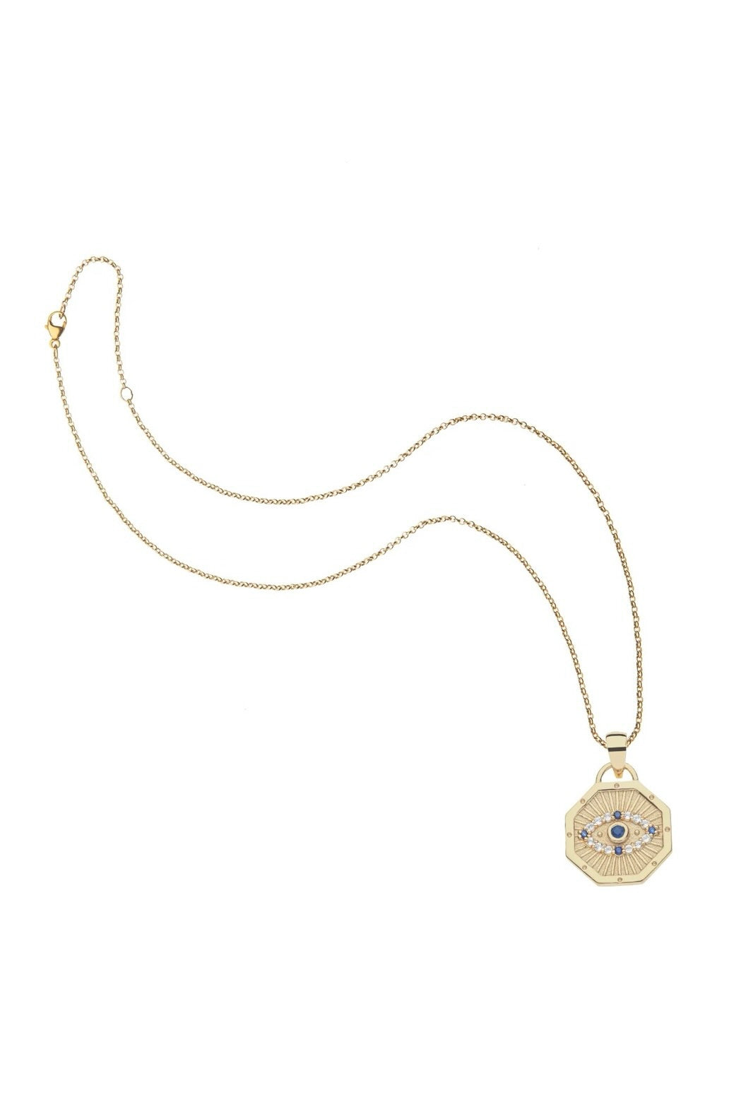 PROTECT EVIL EYE PETITE EMBELLISHED PENDANT- CLASSIC ROLO CHAIN
sassanova