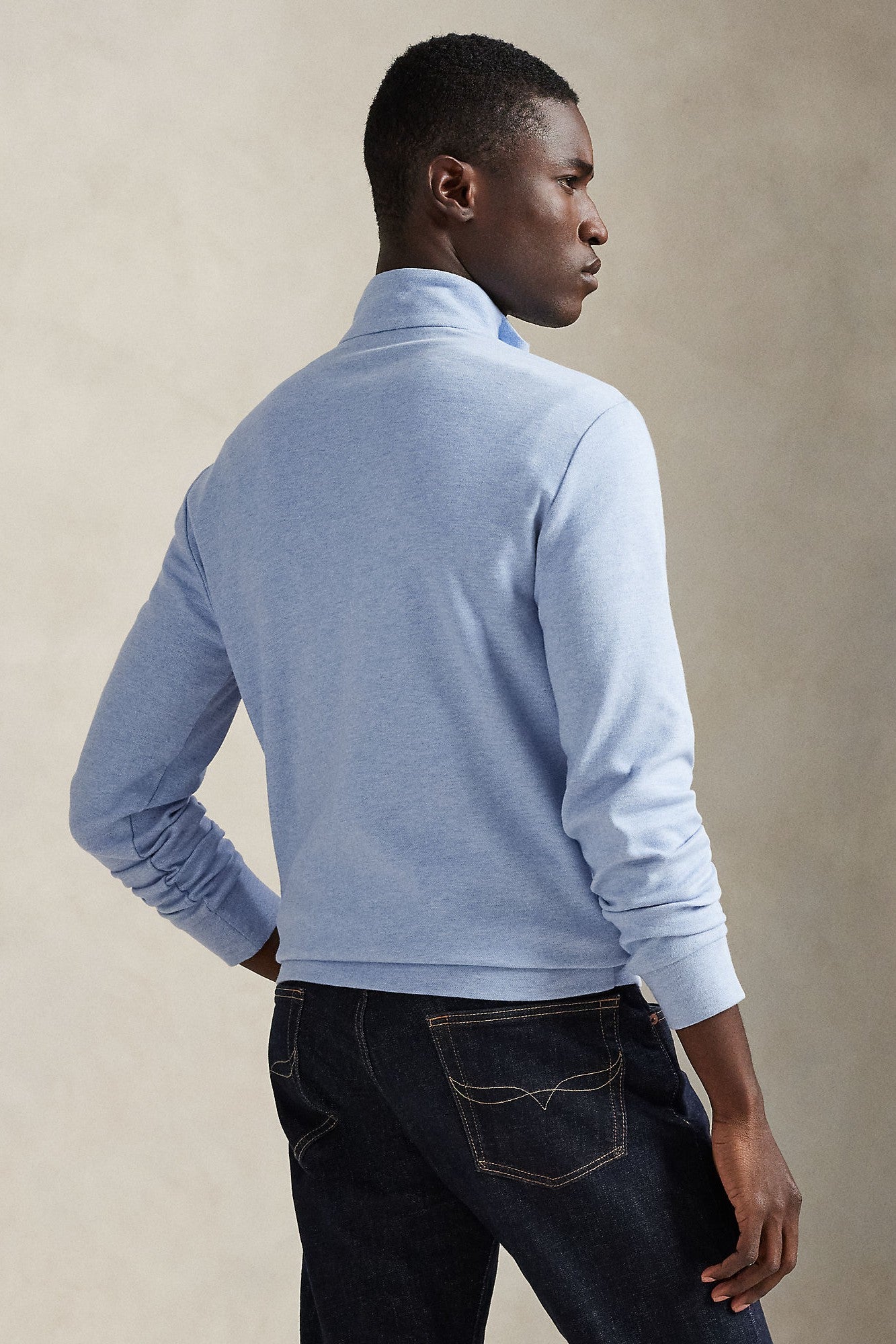 LONG SLEEVE TEXTURED 1/2 ZIP PULLOVER - Sweaters - Novaman