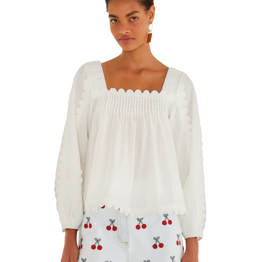 EMBROIDERED CHERRY SHORTS - Shorts - Sassanova