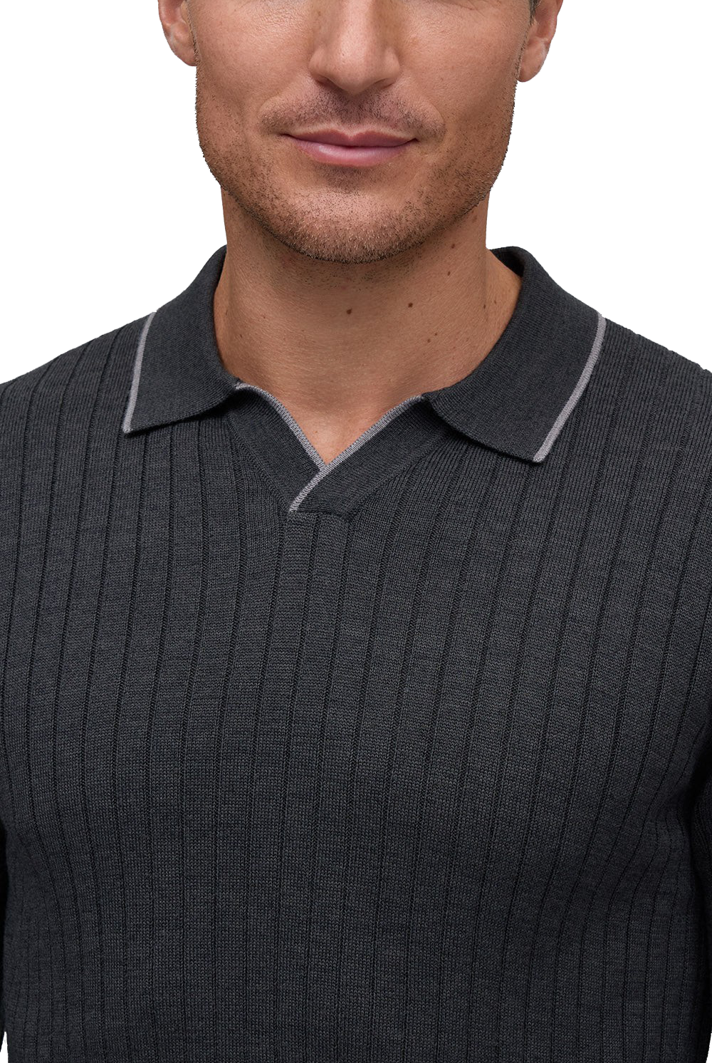 DROP NEEDLE JOHNNY COLLAR SWEATER - Sweater - Novaman