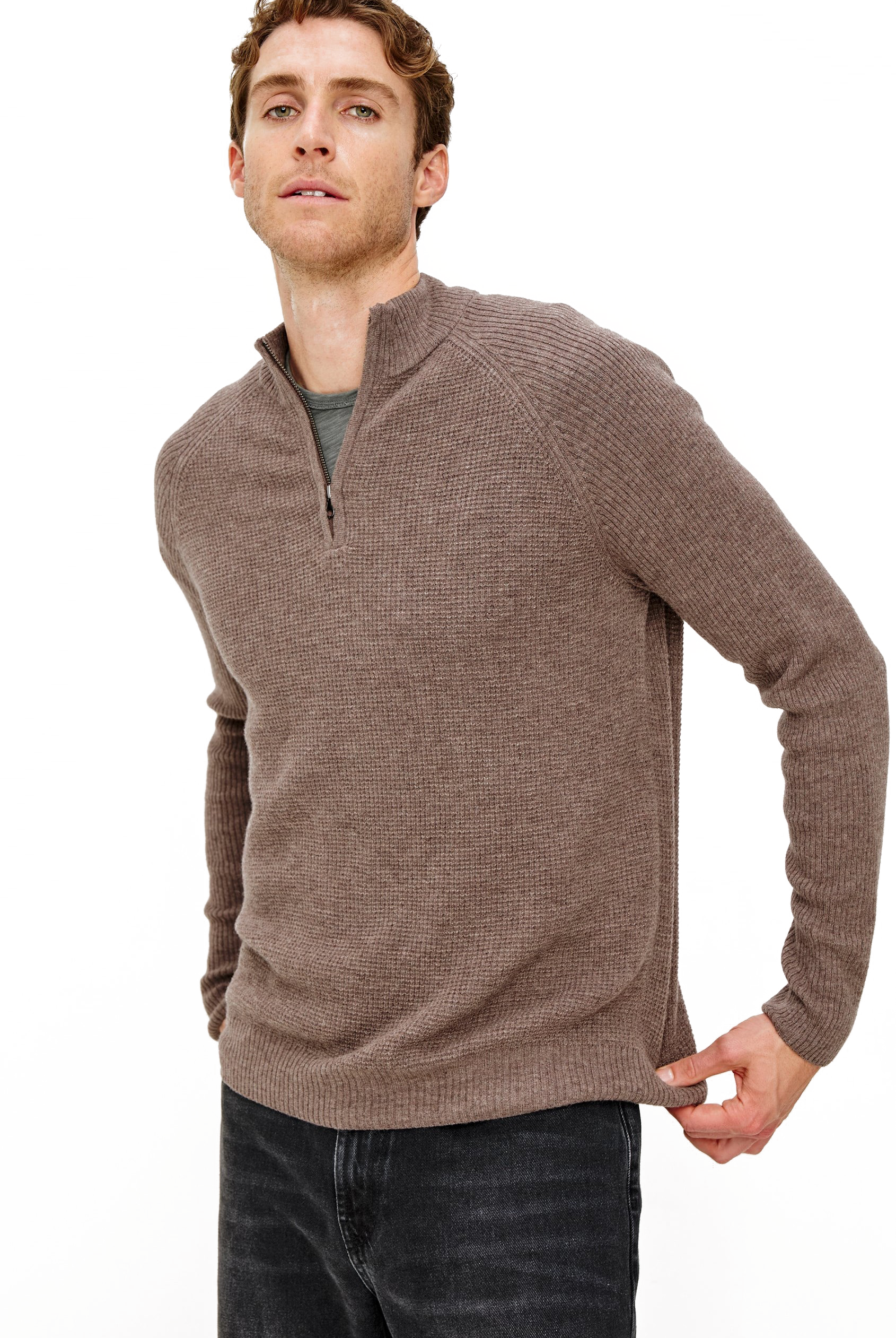 STARK 1/4 ZIP SWEATER - Sweaters - Novaman