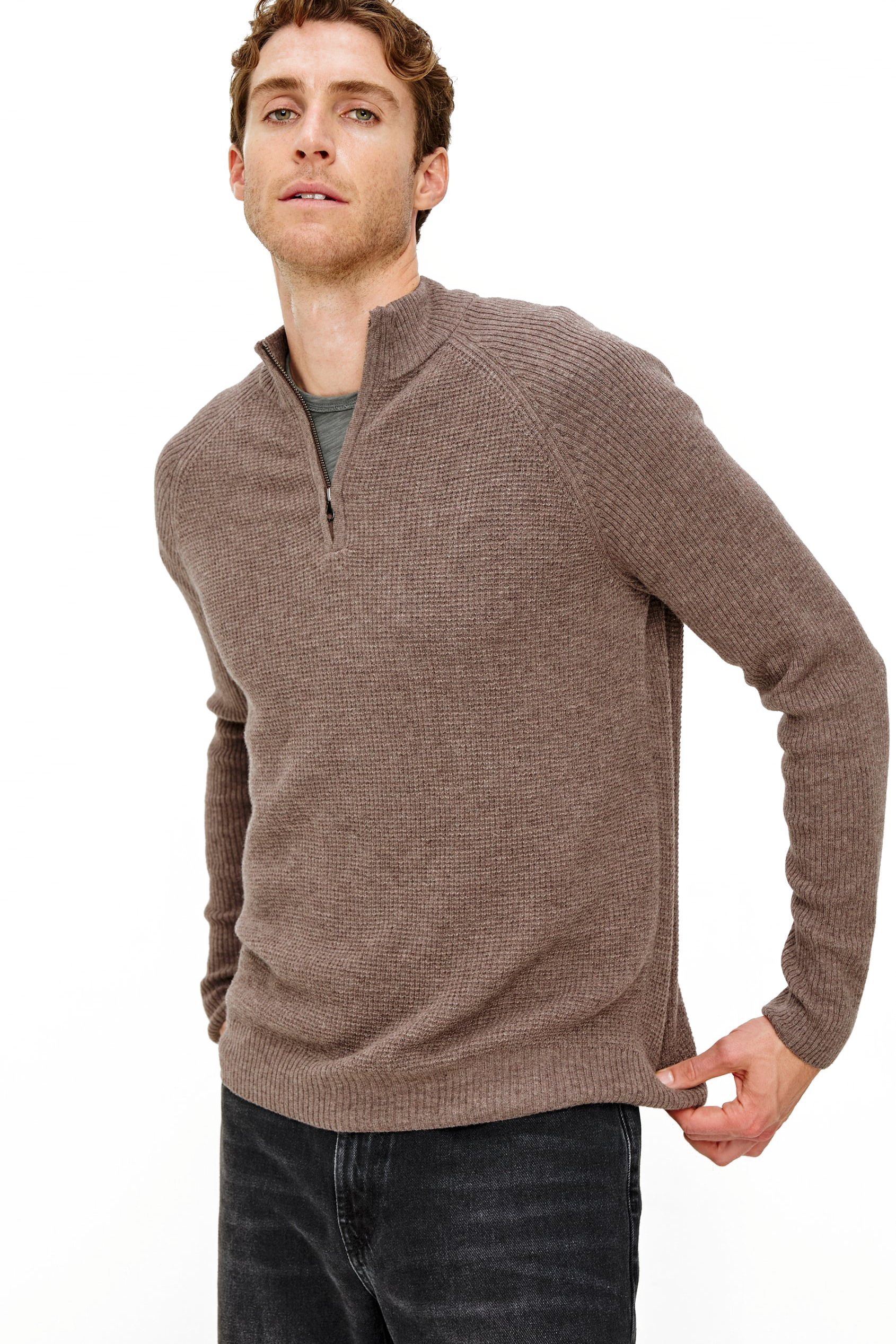 STARK 1/4 ZIP SWEATER - Sweaters - Novaman