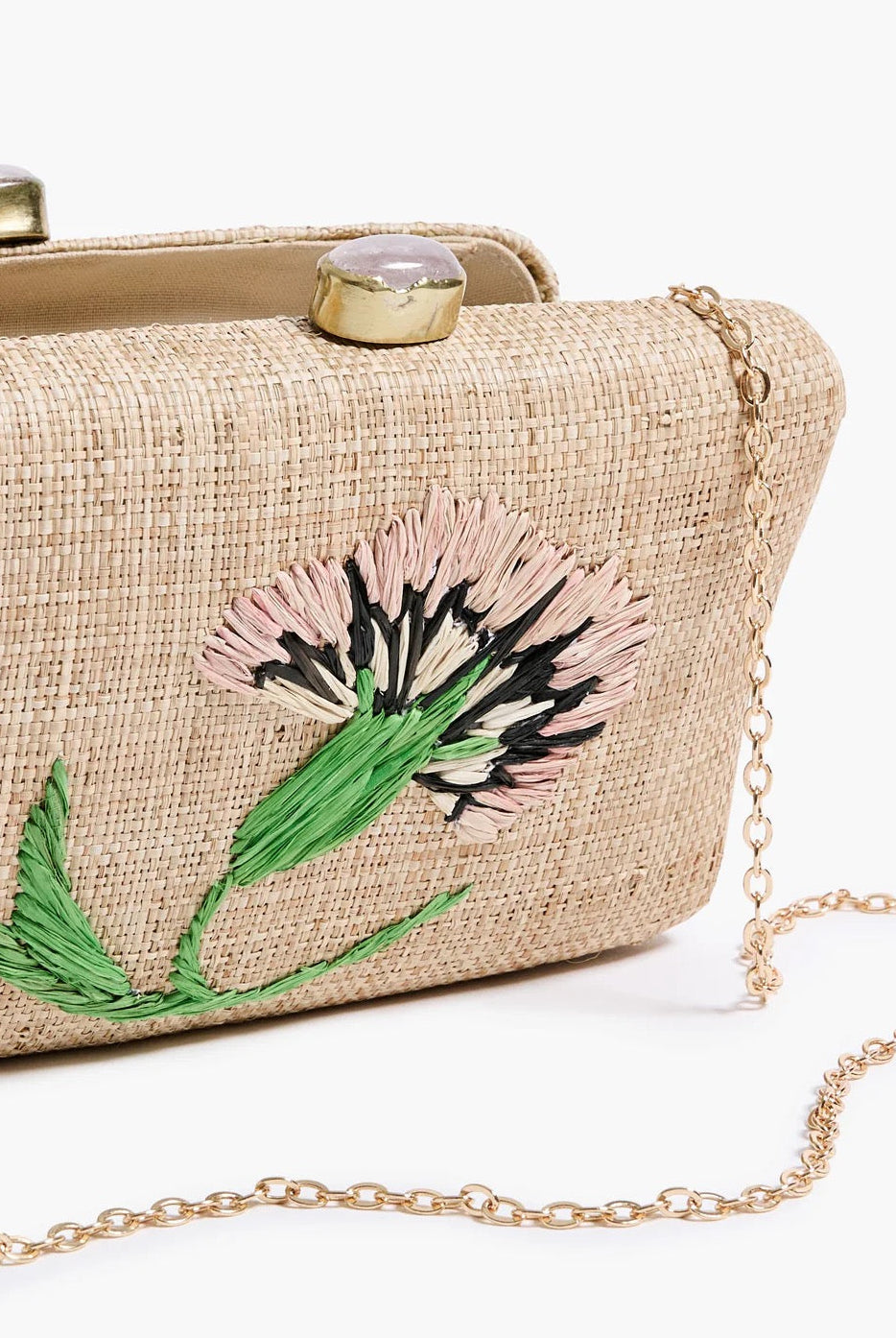 THE AZAELA MINAUDIERE- NATURAL/PINK - Handbags - Sassanova