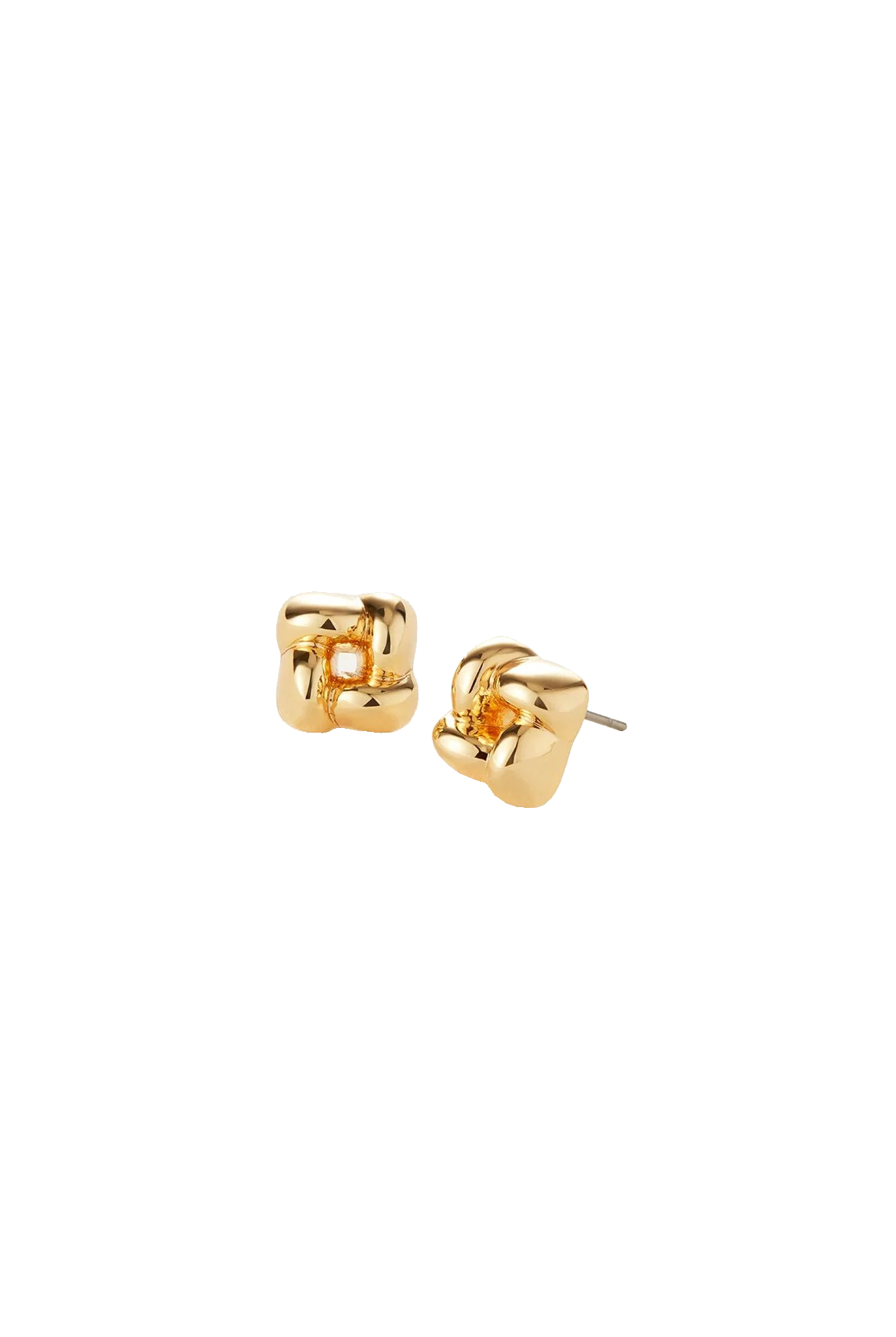MINI WOVEN SQUARE EARRINGS - Earrings - Sassanova