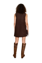 FOUNTAIN SUEDE MINI DRESS-Sassanova