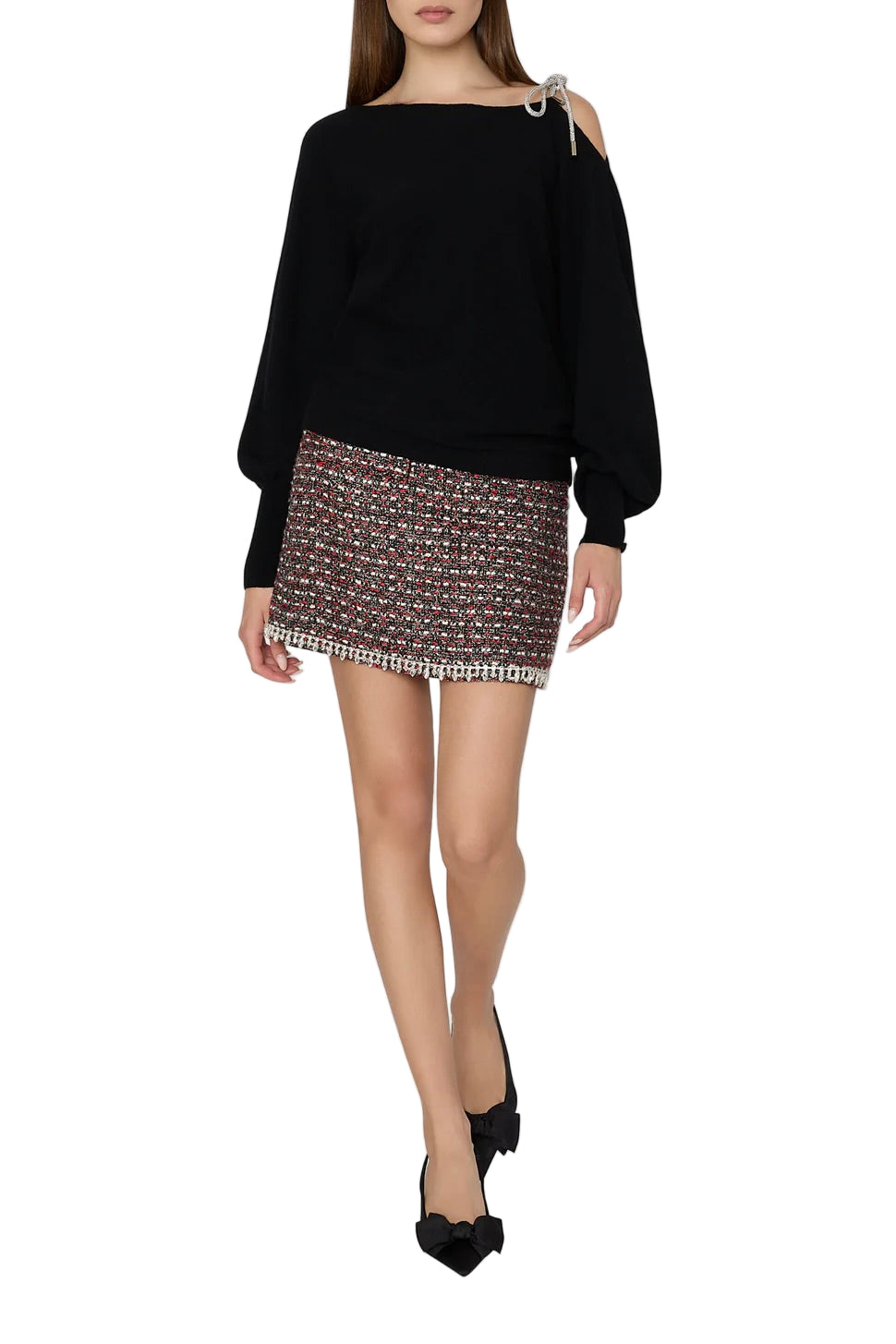 IDA OTS CRYSTAL TIE SWEATER
sassanova