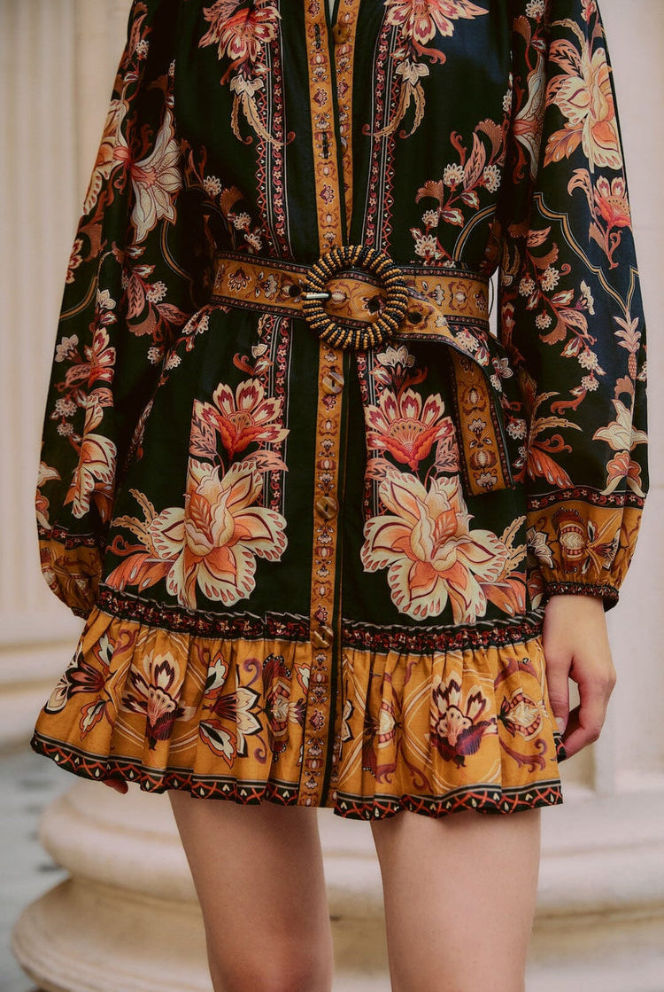 MAJESTIC GARDEN MINI DRESS - sassanova