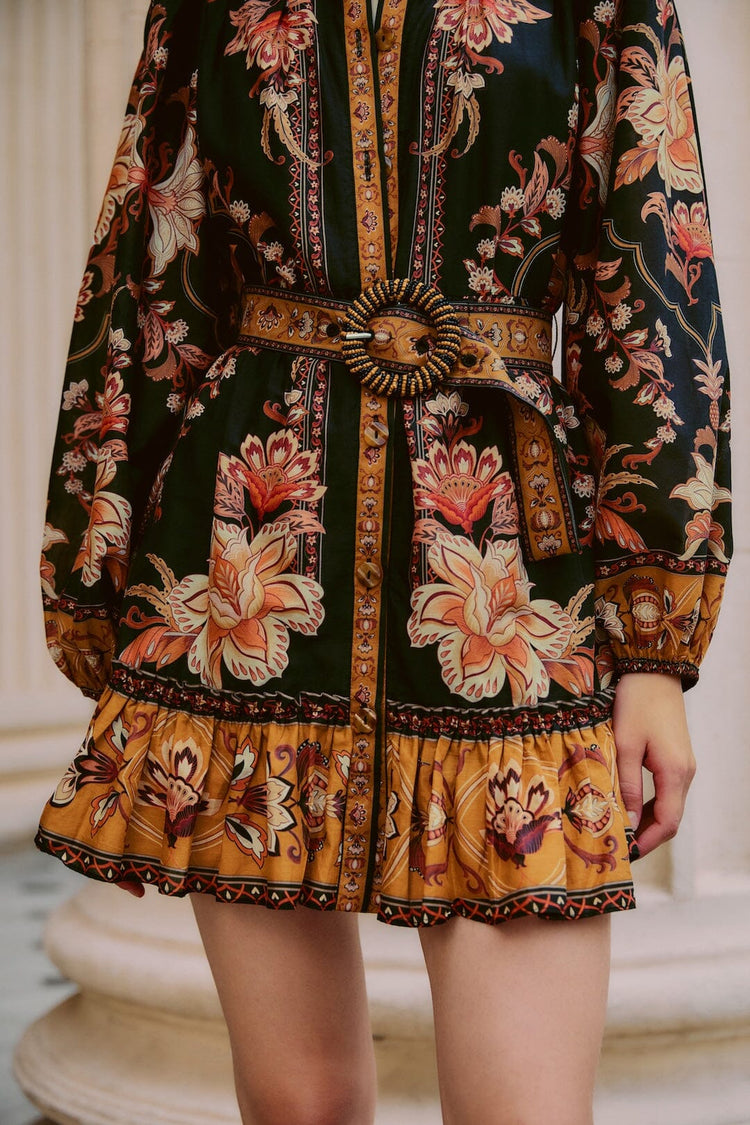 MAJESTIC GARDEN MINI DRESS - sassanova