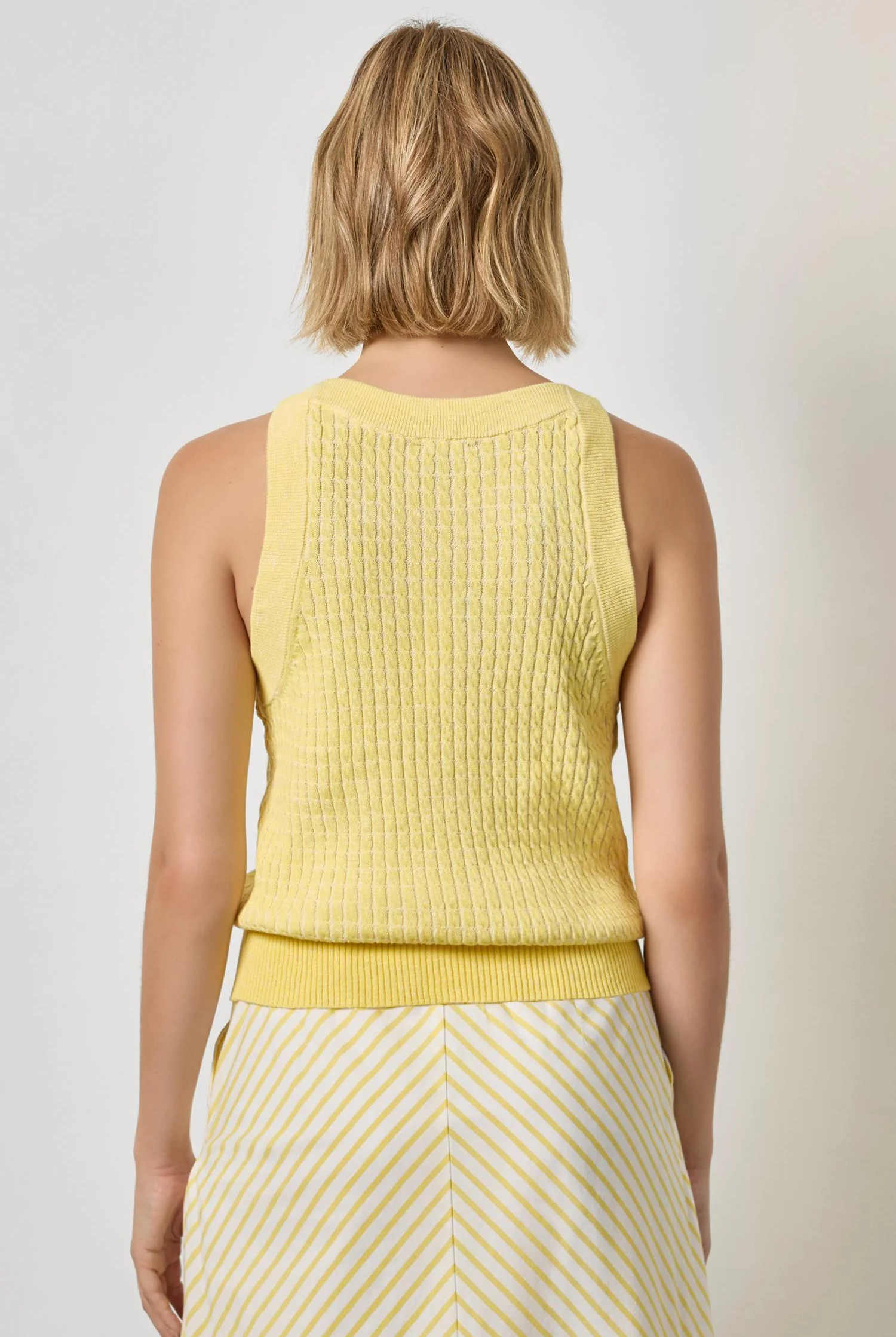 MINI CABLE KNIT TANK - Tank Tops - Sassanova