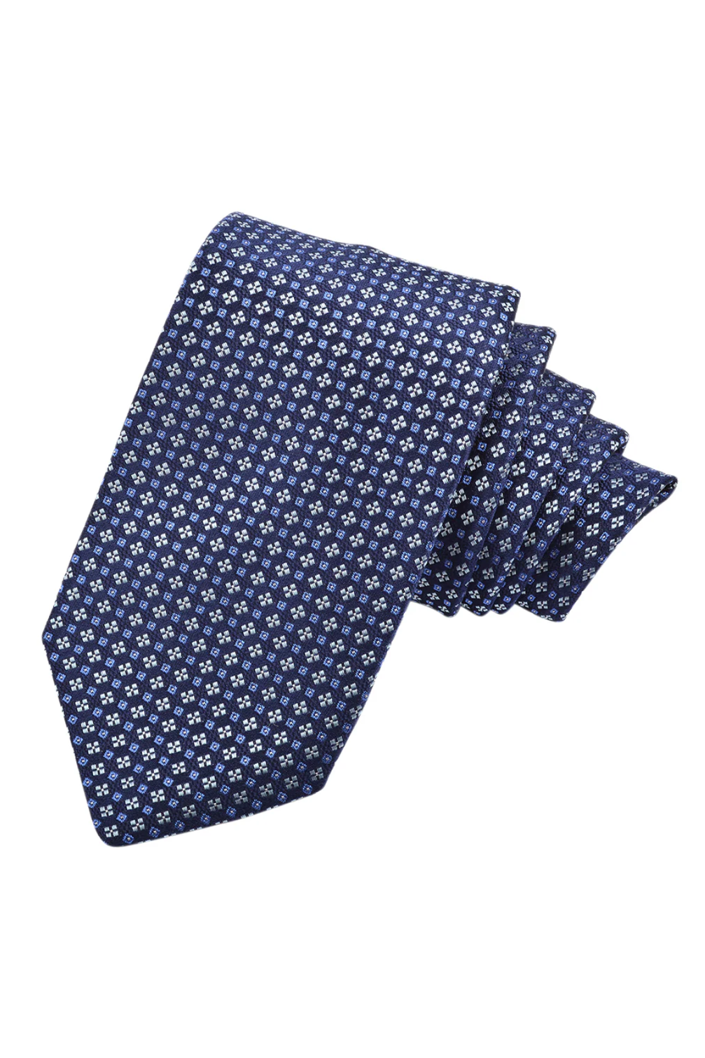 MICRO NEAT CLOVER SILK TIE GREY OS - Ties - Novaman