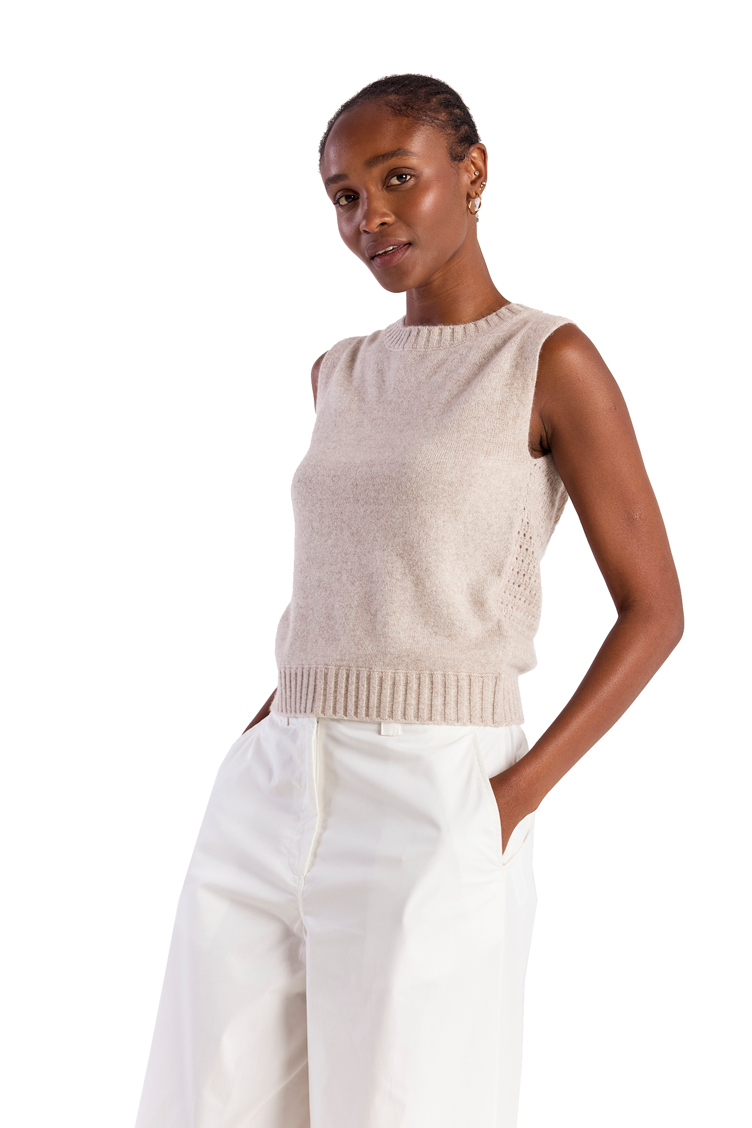 CREW NECK TANK - Sweaters - Sassanova