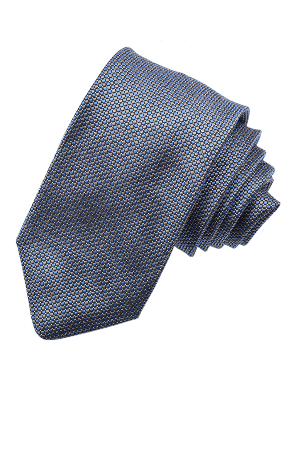 ITALIAN SILK MICRO NEAT TIE ROYAL OS - novaman