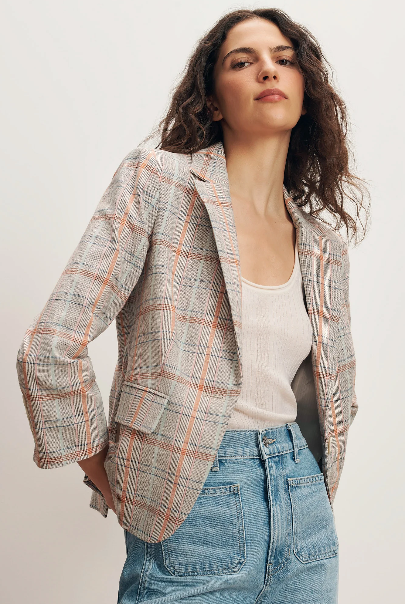 SCHOOLBOY PLAID DICKEY JACKET - Jackets - Sassanova