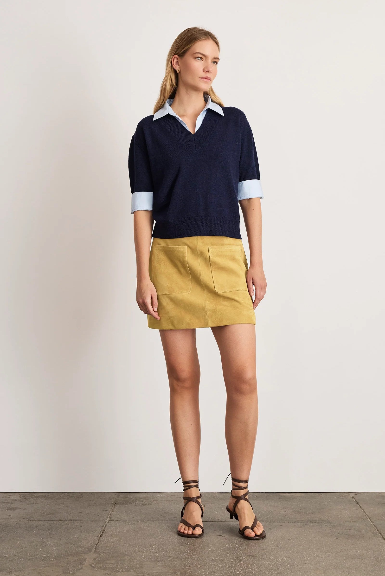 ESME SWEATER COMBO TOP - Sassanova