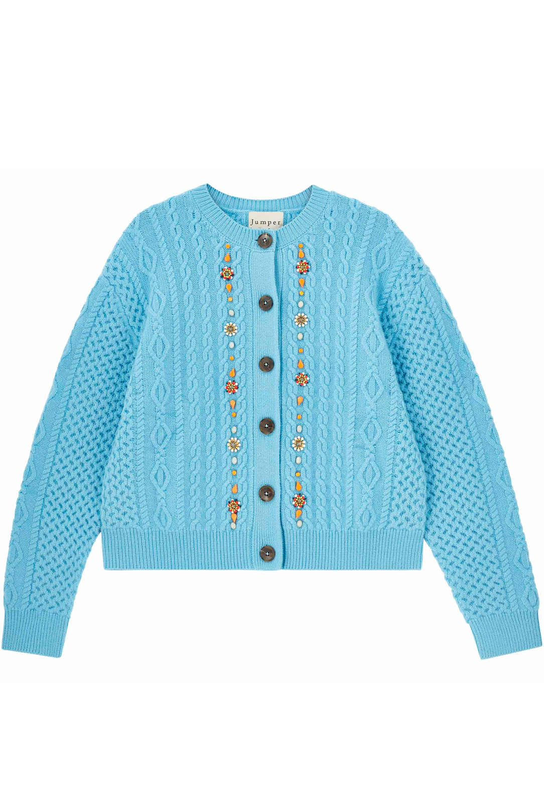 JEWEL CABLE CARDIGAN - sassanova