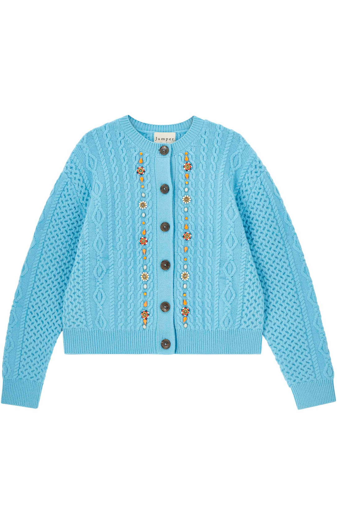 JEWEL CABLE CARDIGAN - sassanova