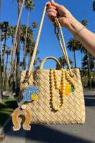 HAND PAINTED PICKLEBALL BAG CHARM & KEYCHAIN - sassanova