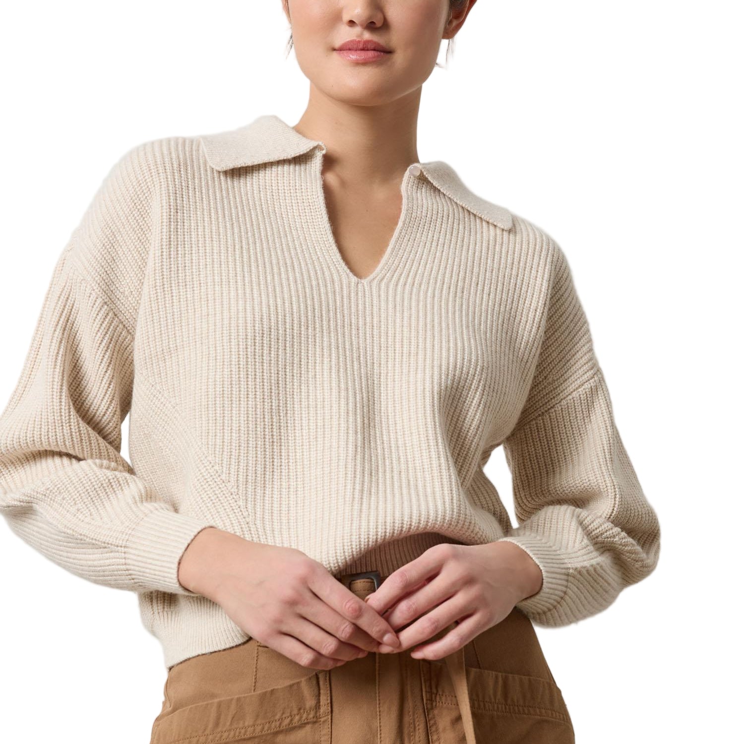 KEYHOLE RIB S-WEATER (PA3070)-Sassanova