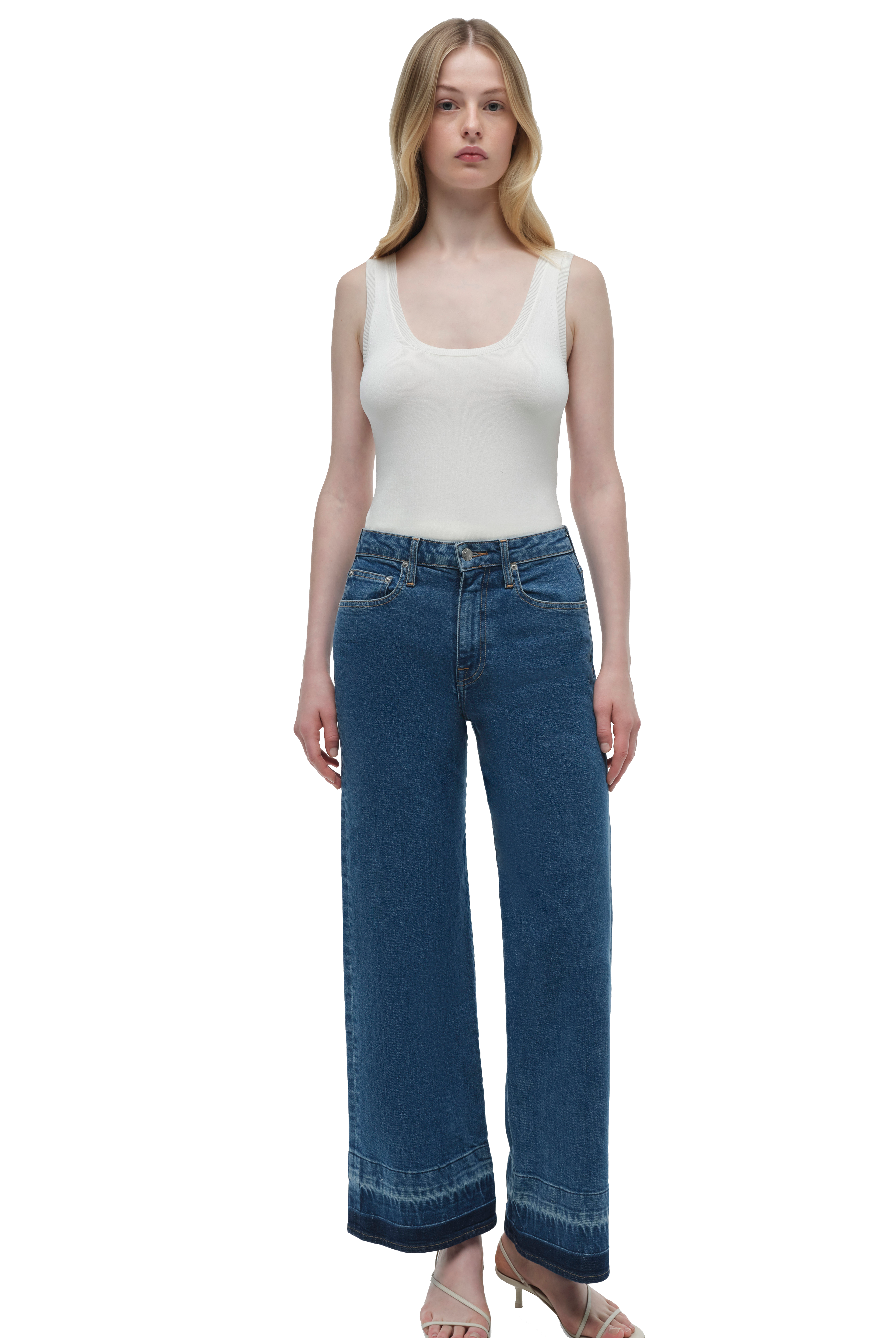 JUDE MID RISE CROP WIDE LEG - sassanova