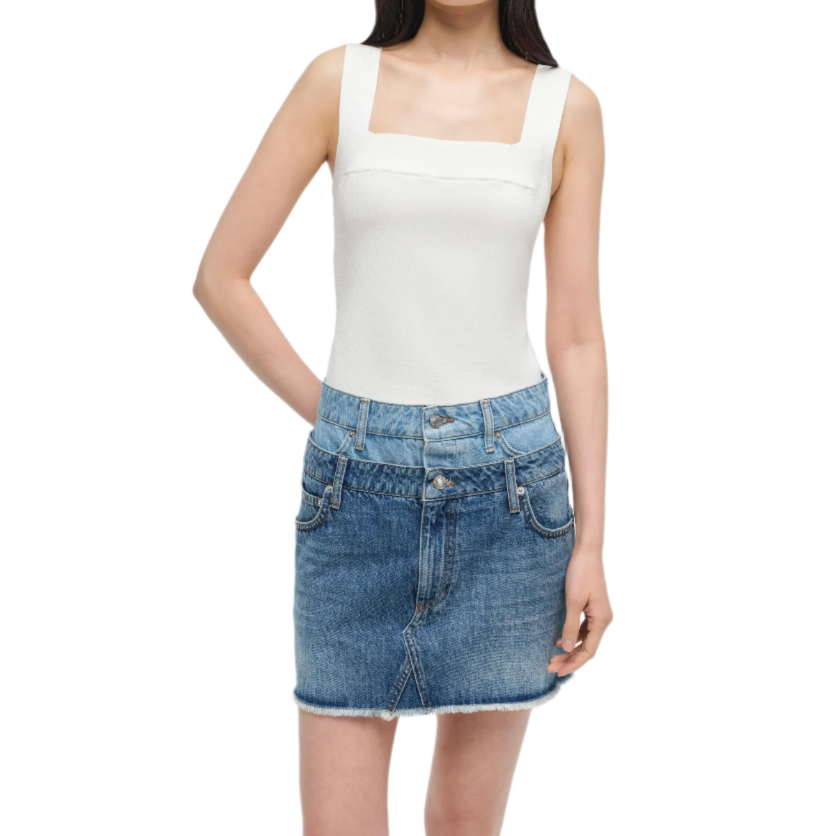 SALIX DOUBLE WAISTBAND MINI SKIRT – Sassanova / Nova Man