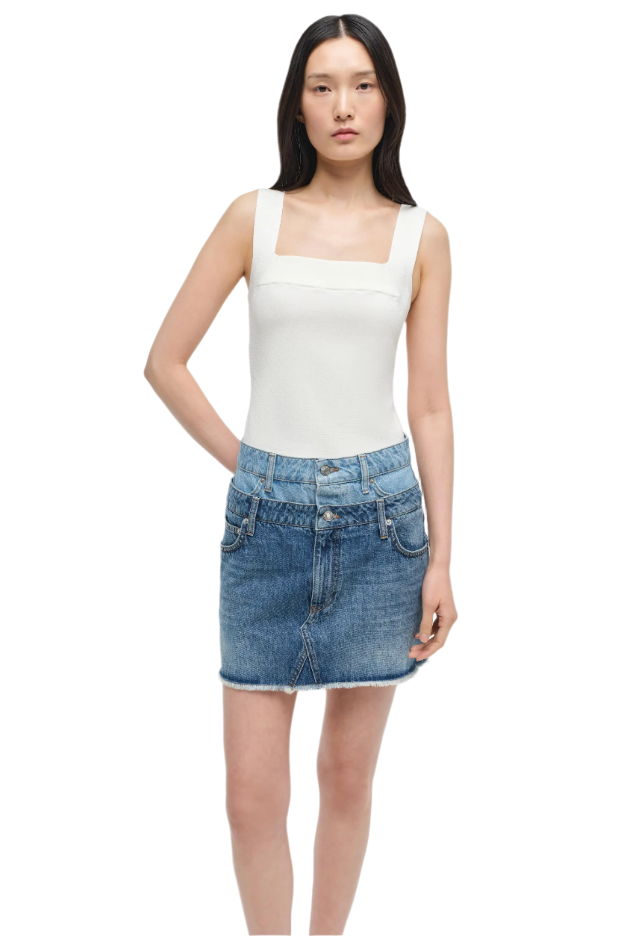 SALIX DOUBLE WAISTBAND MINI SKIRT
sassanova