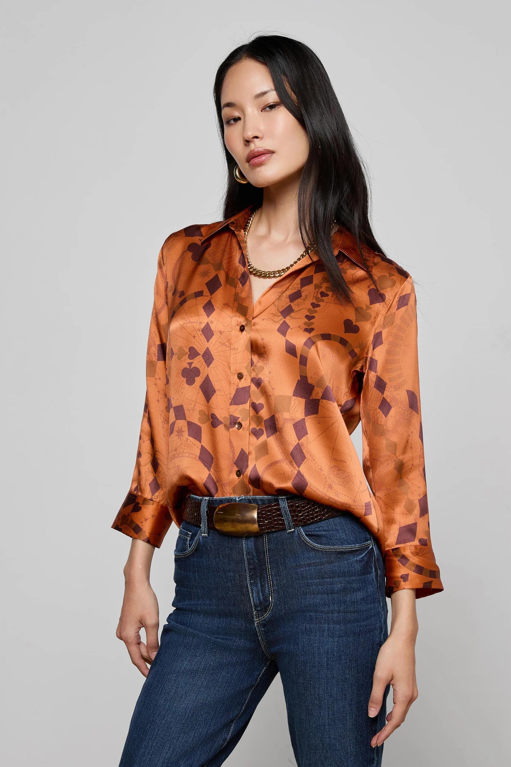 DANI 3/4 SLV BLOUSE-Sassanova