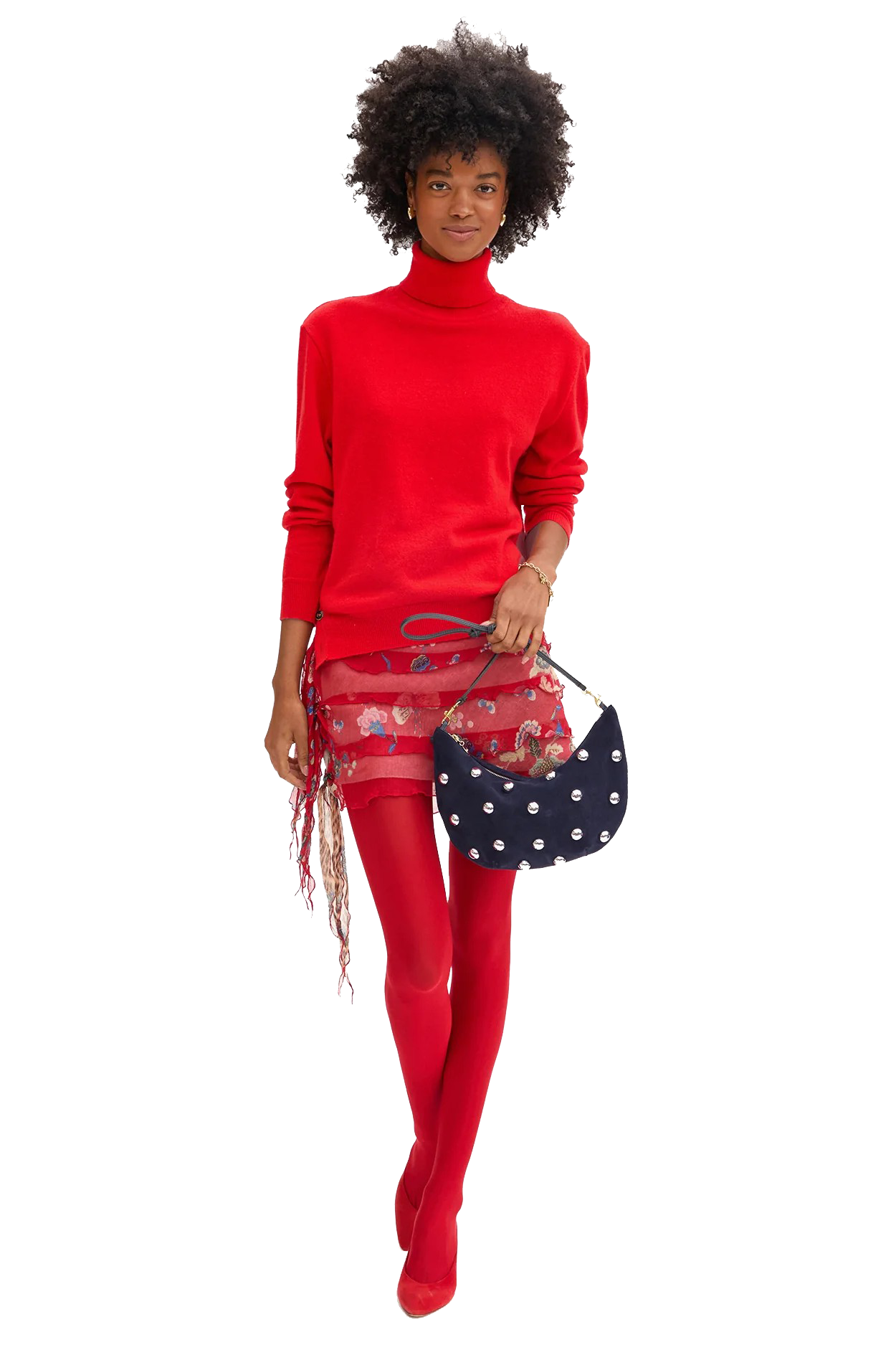 LUNE SUEDE W/STUDS - Handbags - Sassanova