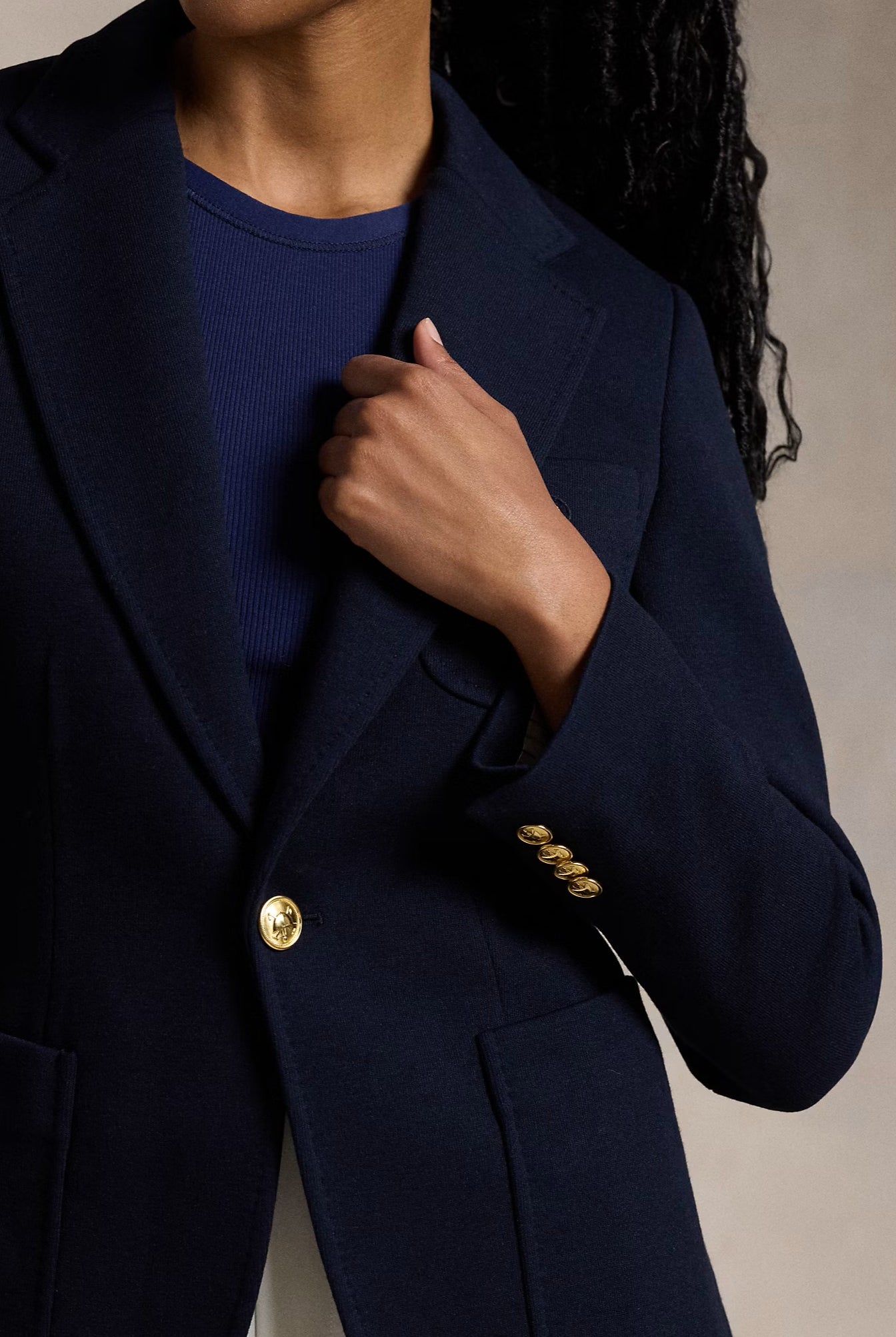 DOUBLE KNIT WOOL SINGLE BREASTED BLAZER - Jackets - Sassanova