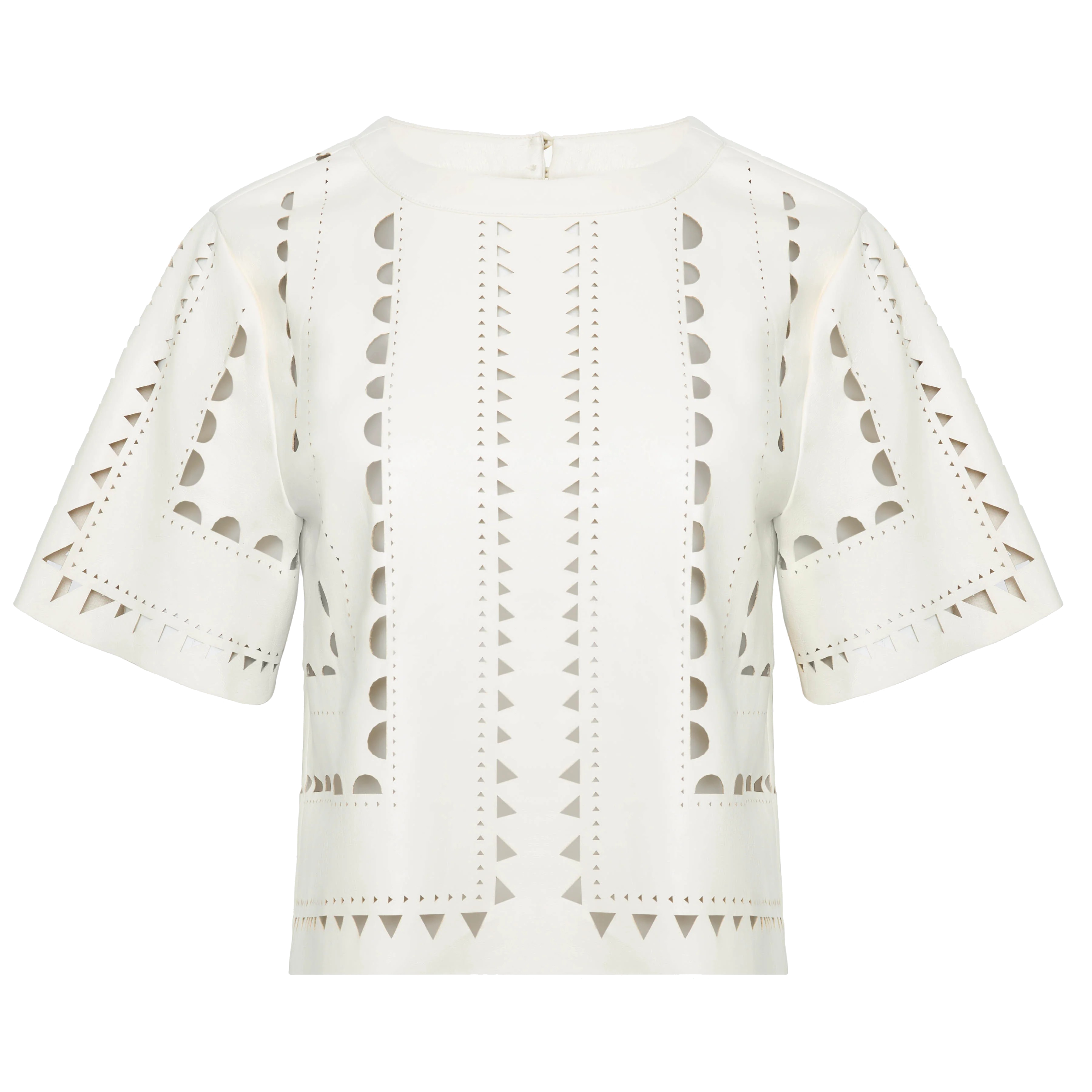 ANISA VEGAN LEATHER TOP - Sassanova