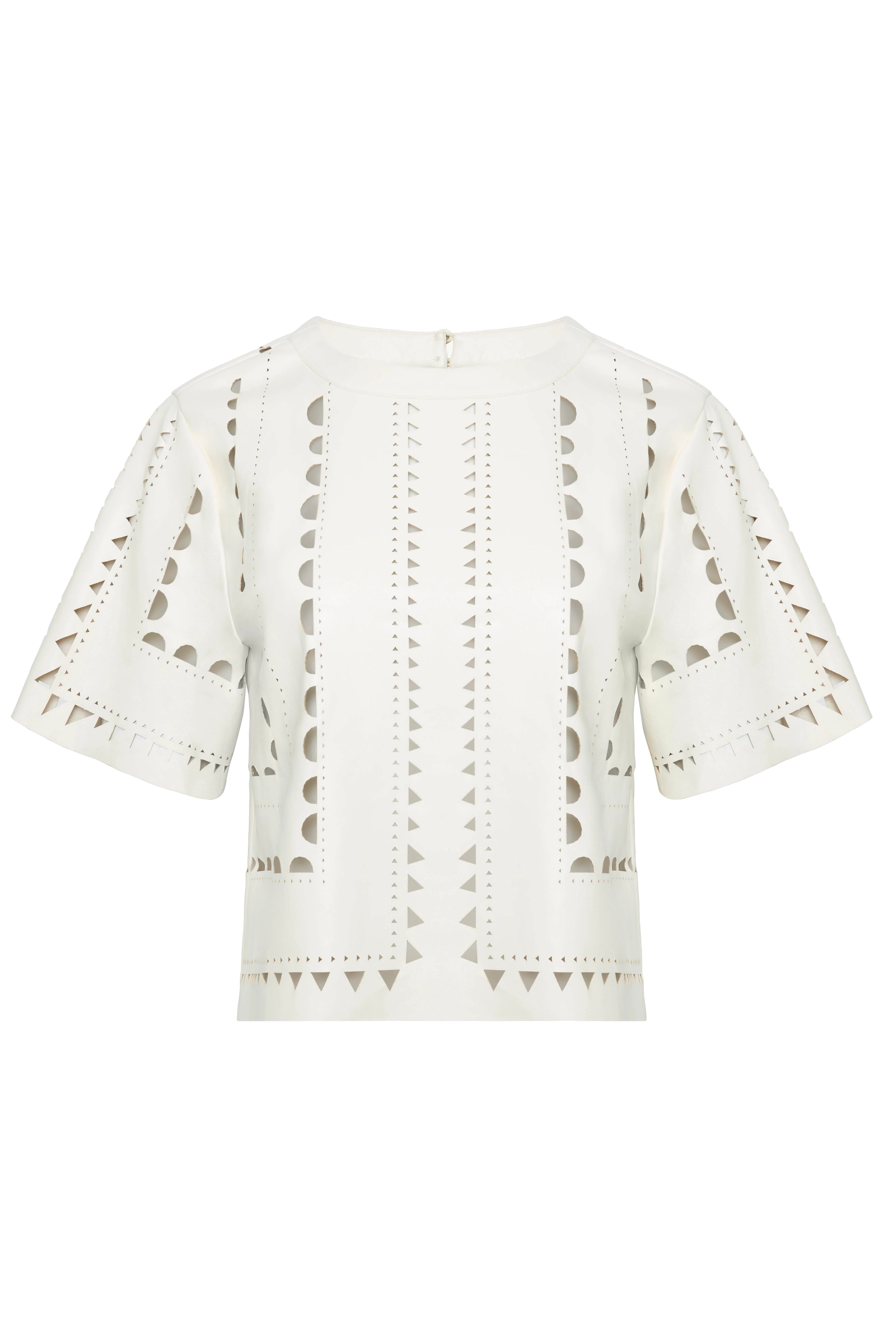 ANISA VEGAN LEATHER TOP - Sassanova