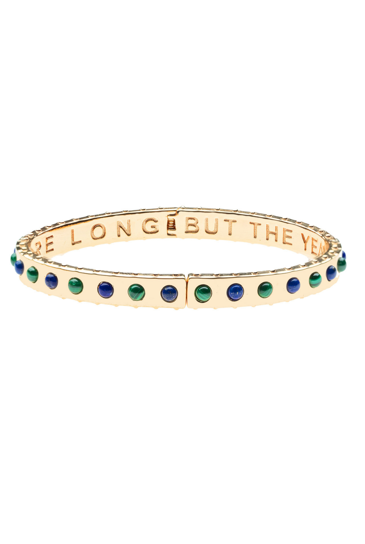 FOREVER TIME FLIES BANGLE- LAPIS & MALACHITE sassanova
