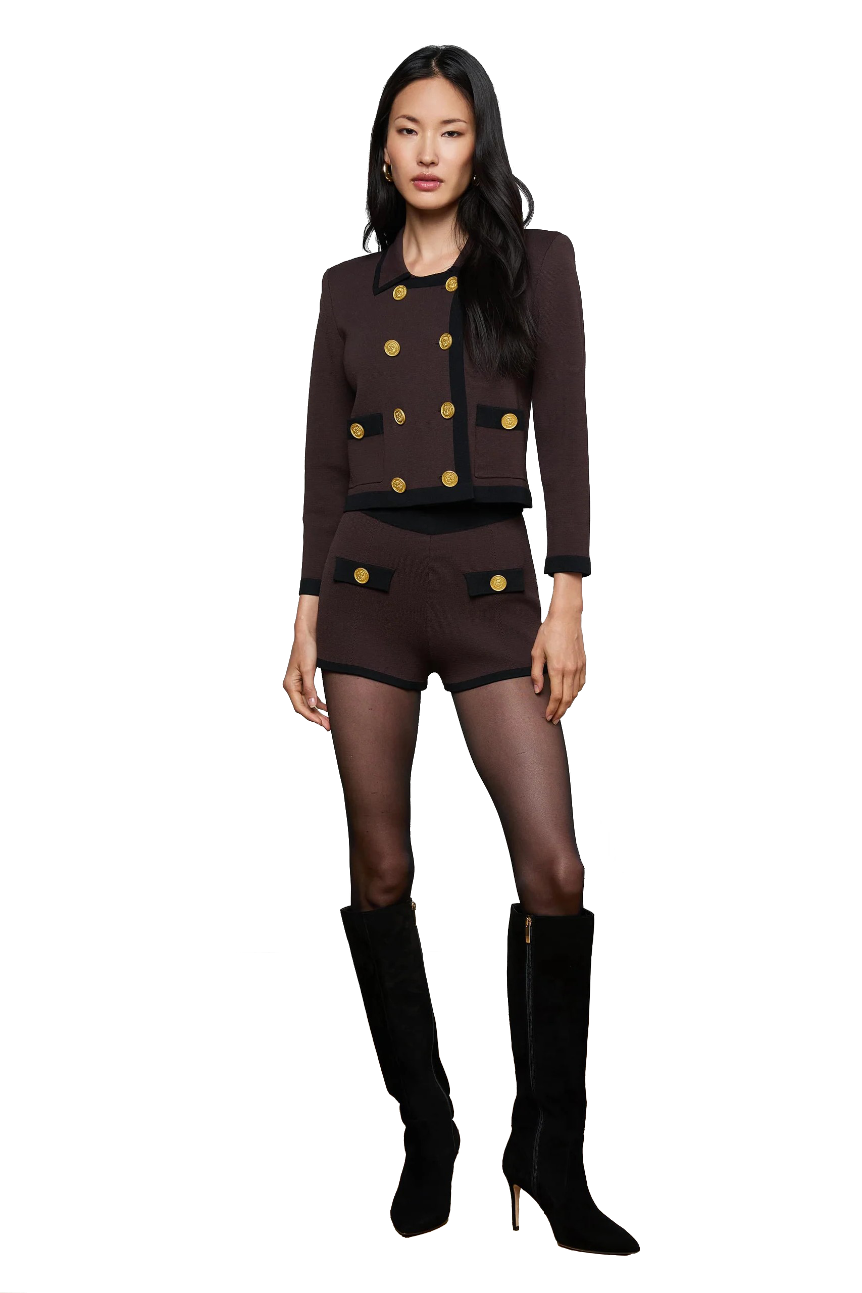 JANU CONTRAST TRIM KNIT JACKET - Sassanova