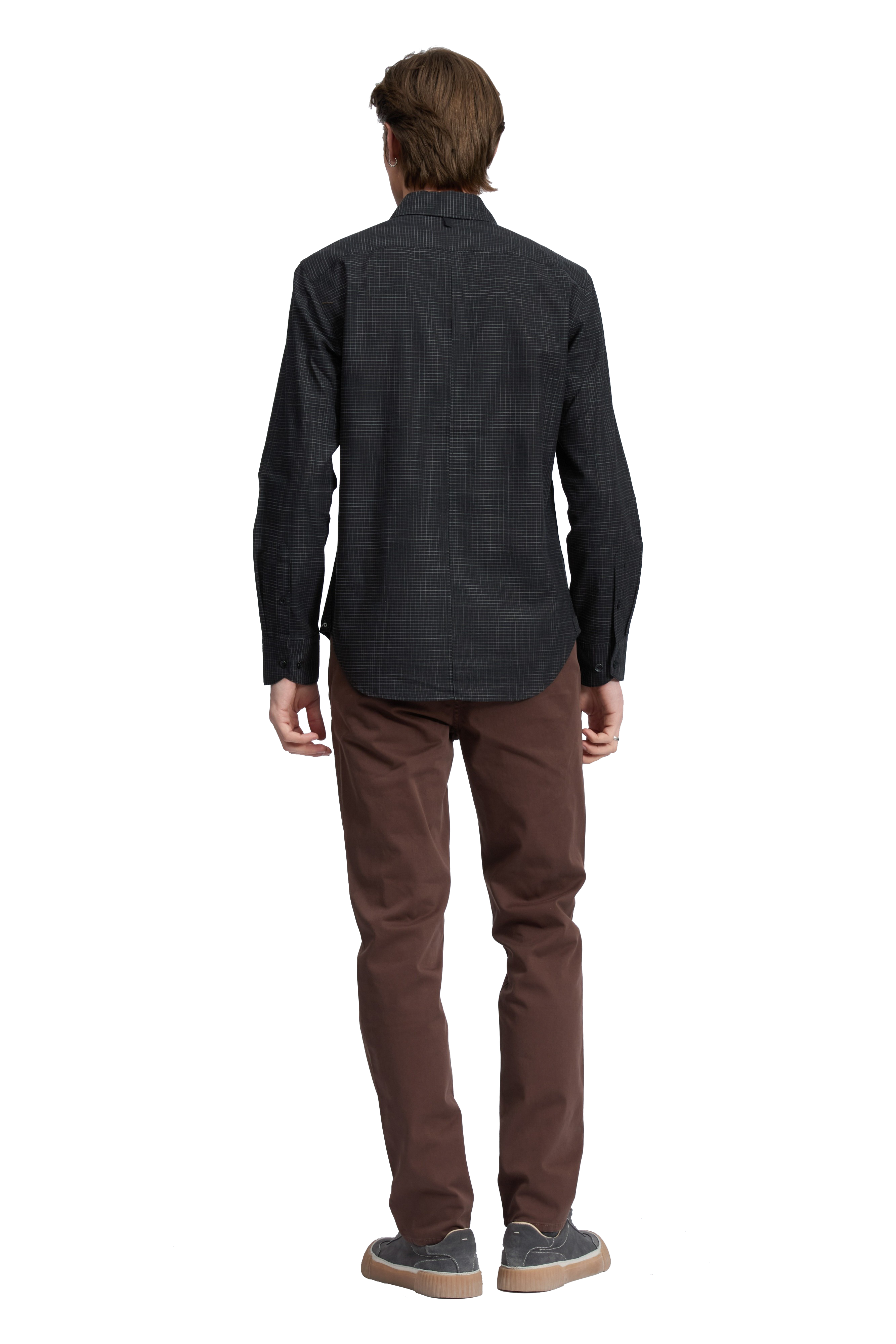 TOMLIN CROSSHATCH SHIRT - Long Sleeved Shirts - Novaman