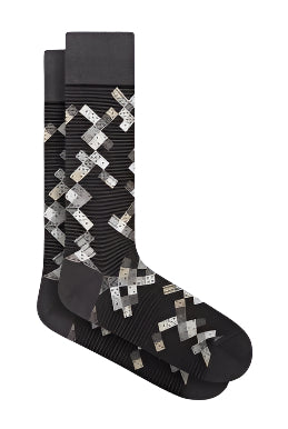 FASHION MERCERIZED SOCKS BLACK OS-NovaMan