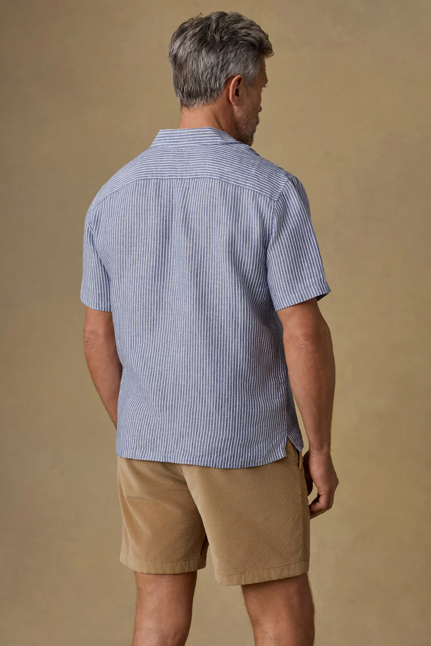 SHORT SLEEVE LAGUNA LINEN CAMP SHIRT - Short Sleeved Shirts - Novaman