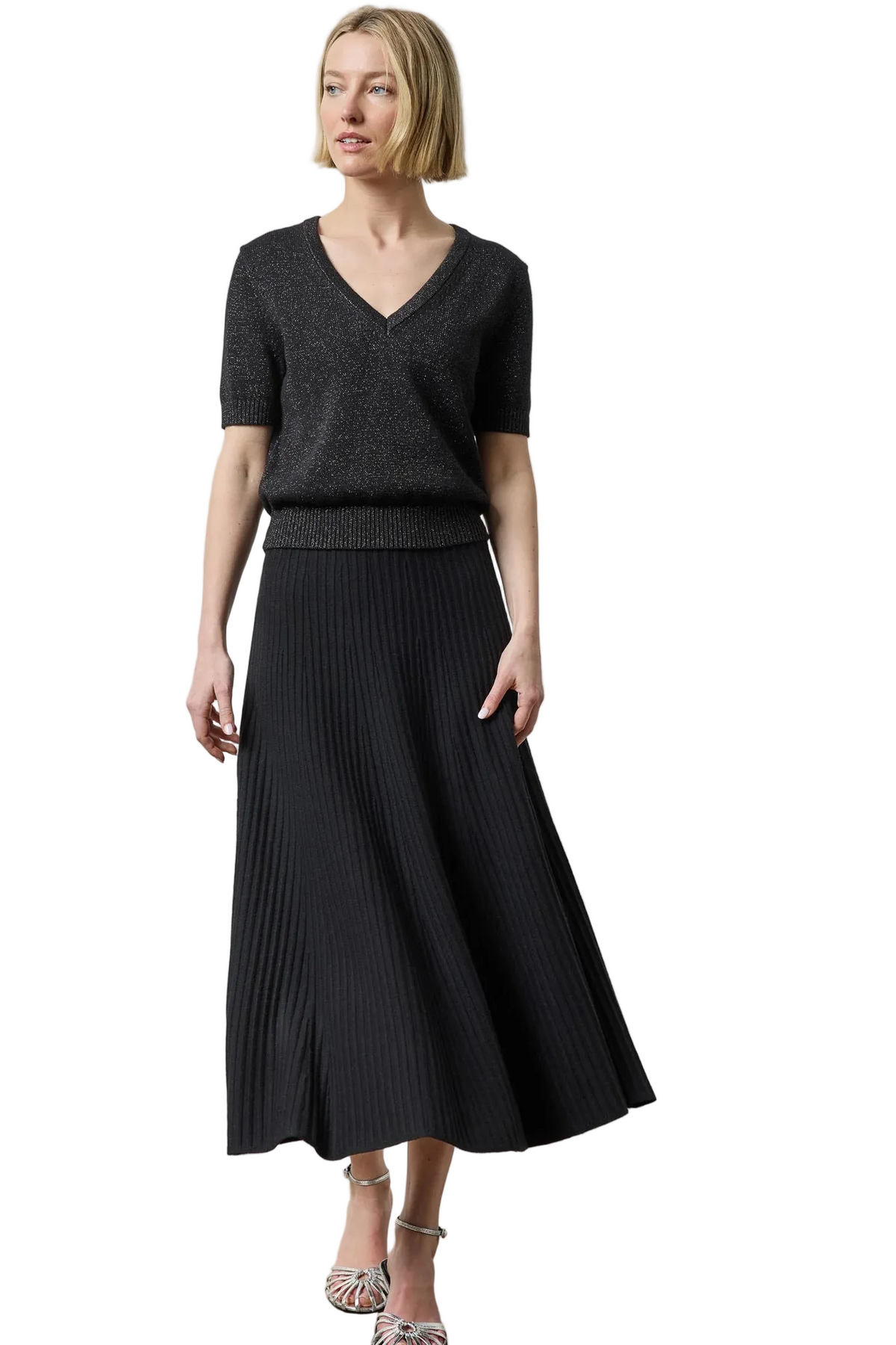 KNIT FLARED SKIRT Sassanova