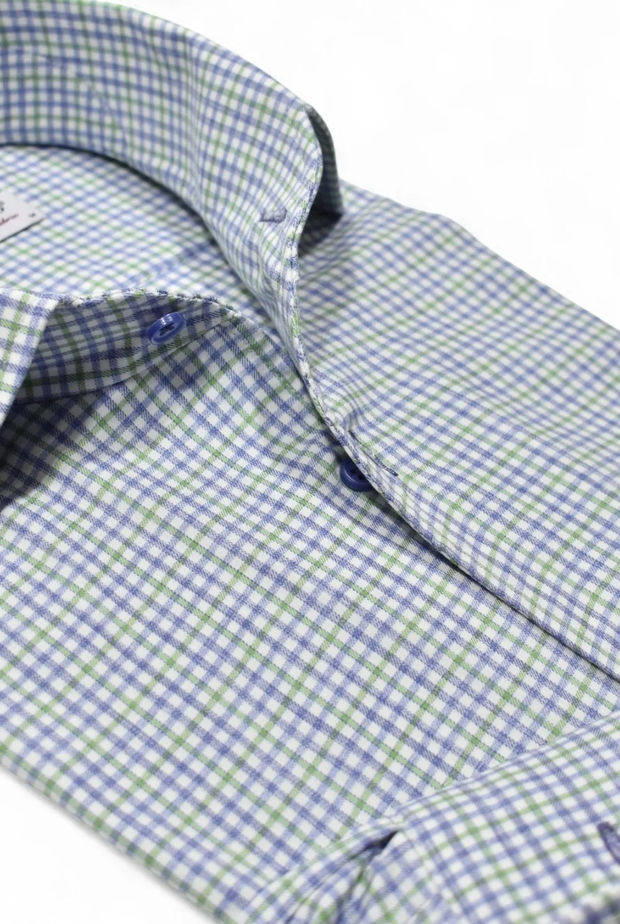 FINE PLAID DRESS SHIRT - Long Sleeved Shirts - Novaman