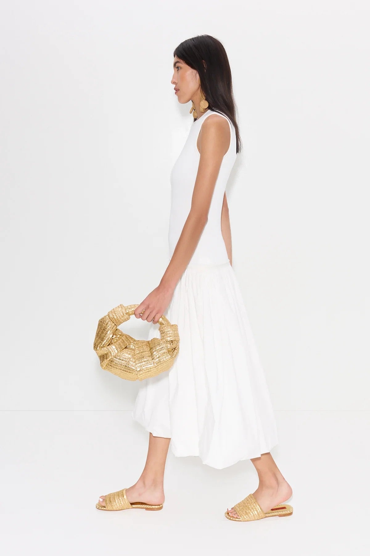 METALLIC RAFFIA SALERNO SANDAL - SHOES - SASSANOVA