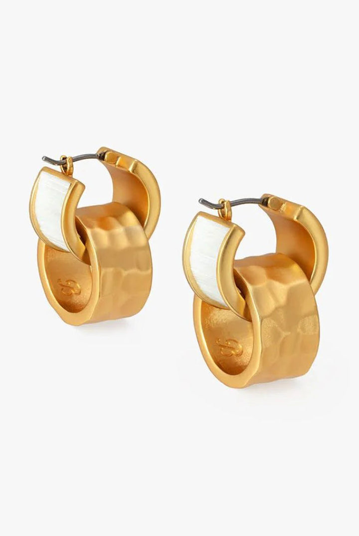 DUNMORE TWO PIECE HOOP GOLD - Earrings - Sassanova