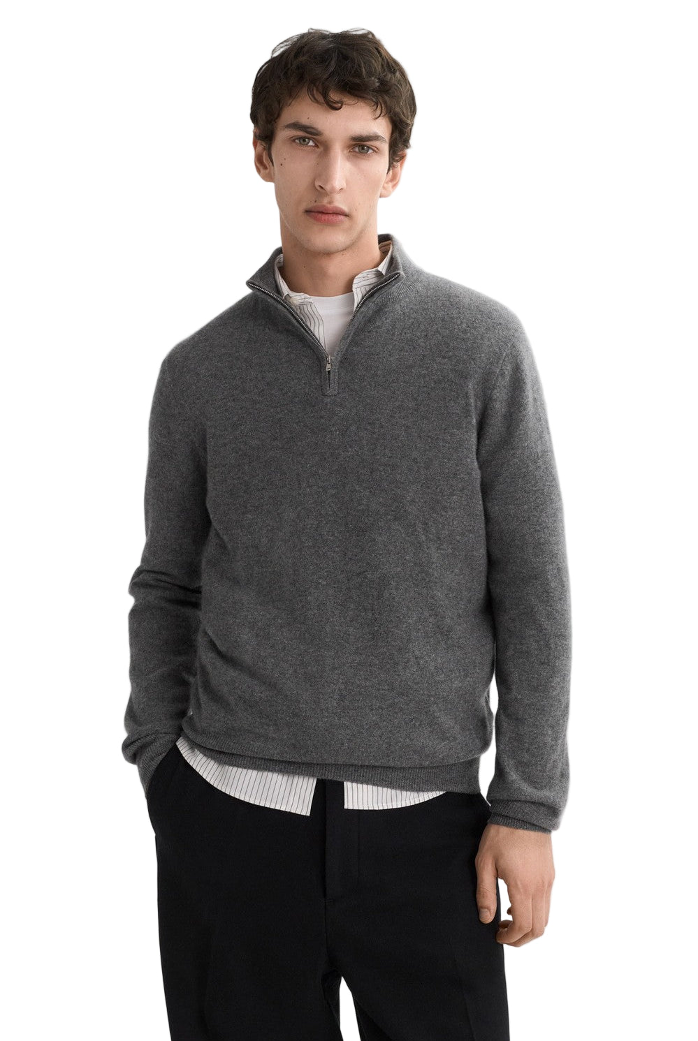 1/4 ZIP CASHMERE SWEATER-NovaMan