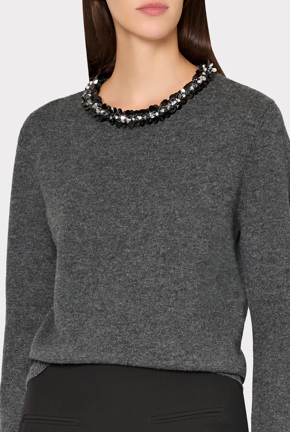 EMBELLISHED CREWNECK SWEATER-Sassanova