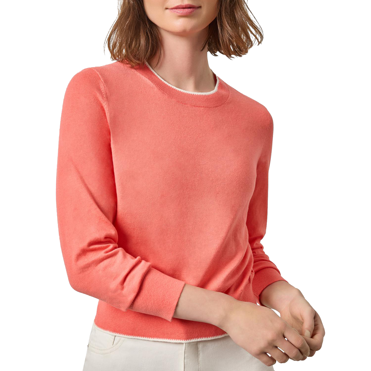 PICOT EDGE CREWNECK SWEATER - Sweaters - Sassanova