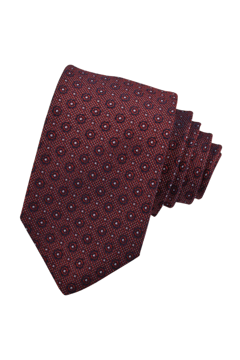 ITALIAN SILK TEXTURED TIE CHERRY - Ties - Novaman