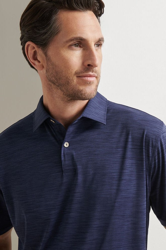 FEATHERWEIGHT MELANGE POLO - Short Sleeved Polos - Novaman