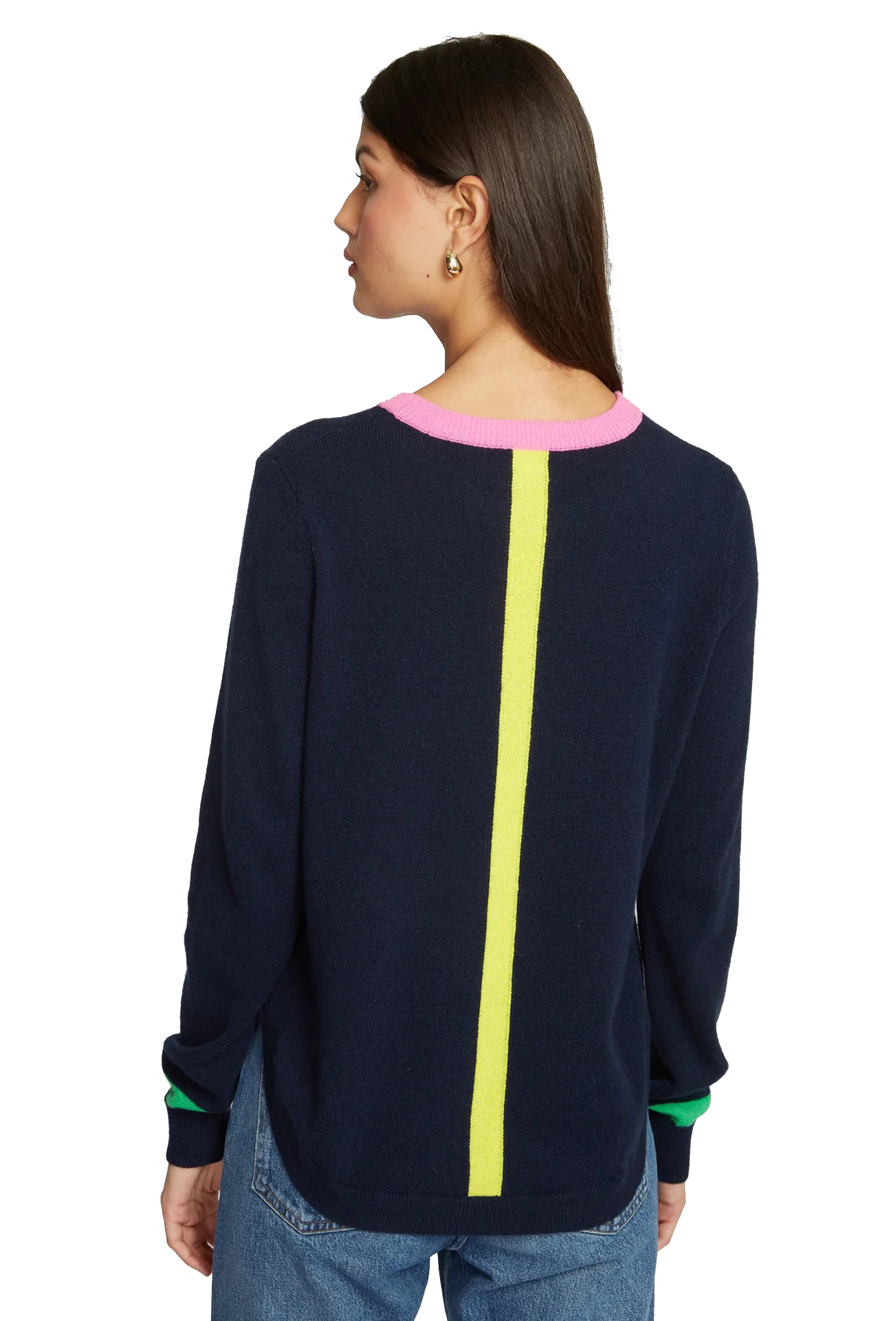 SHIRTTAIL CREW W/ POP COLORS - Sweaters - Sassanova