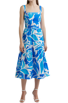 ANNETTE DREAM ROSE POPLIN MIDI DRESS-Sassanova